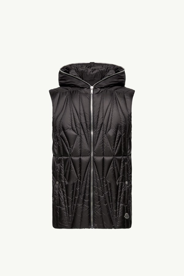 Moncler + Rick Owens Geocamo Ziplock Hooded Down Gilet Gender Neutral Black Moncler 0