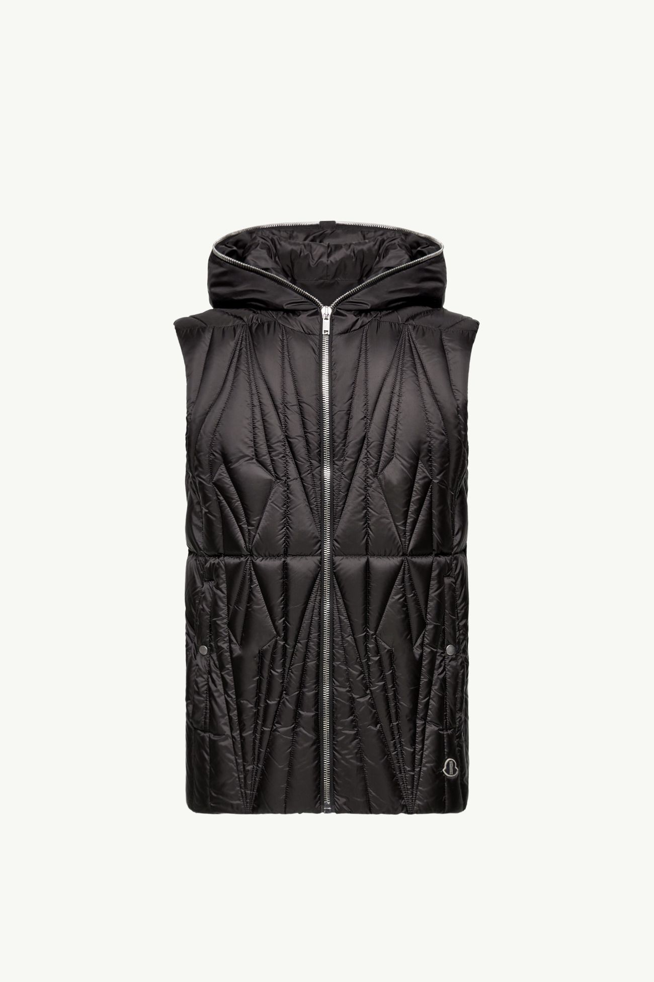 Moncler + Rick Owens Geocamo Ziplock Hooded Down Vest Gender Neutral Black Moncler 0