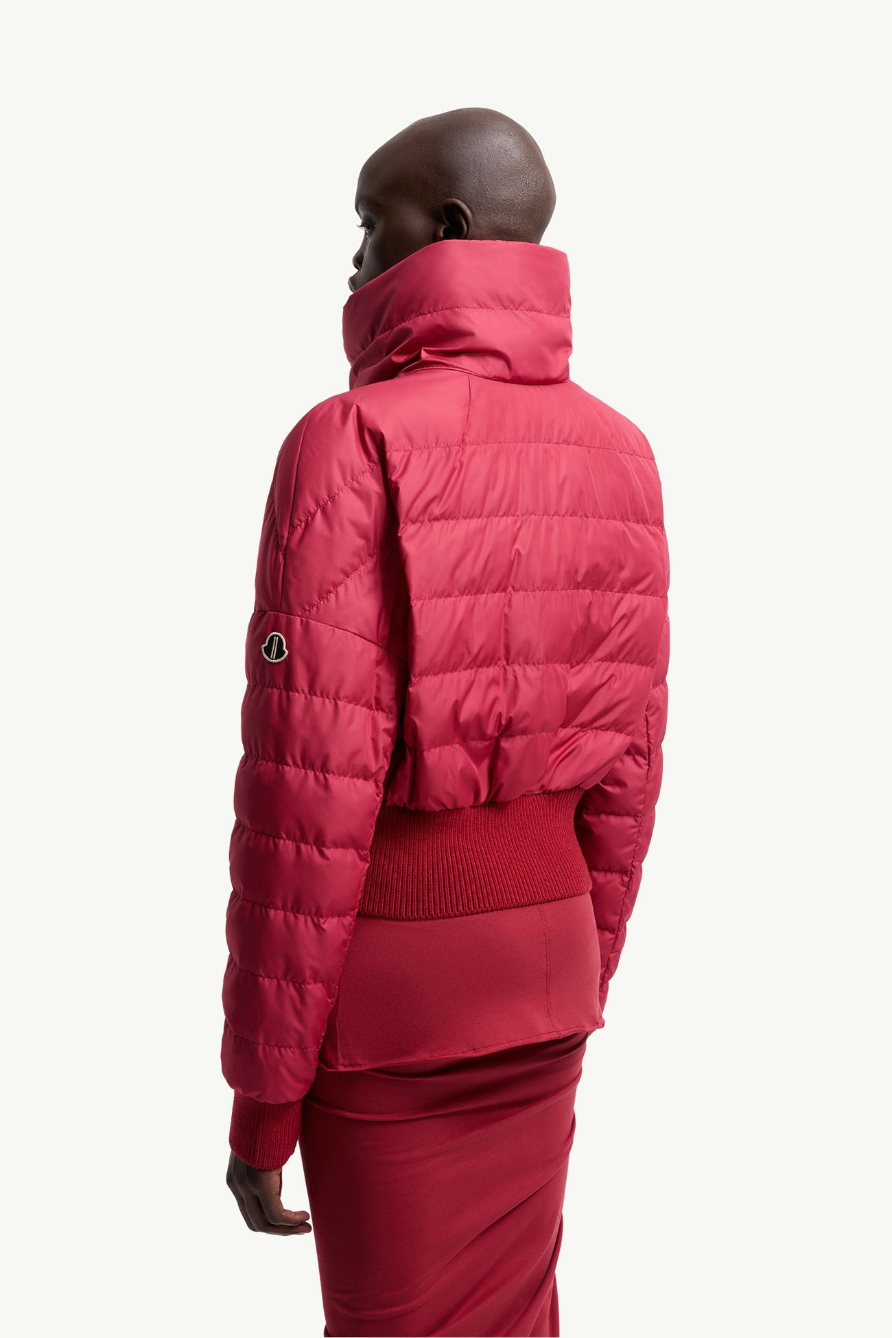 Plumífero Moncler + Rick Owens Cropped Mujer Rojo Frutas Del Bosque Moncler 4