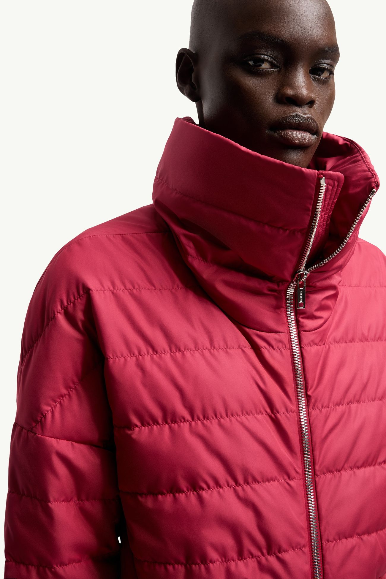Plumífero Moncler + Rick Owens Cropped Mujer Rojo Frutas Del Bosque Moncler 5