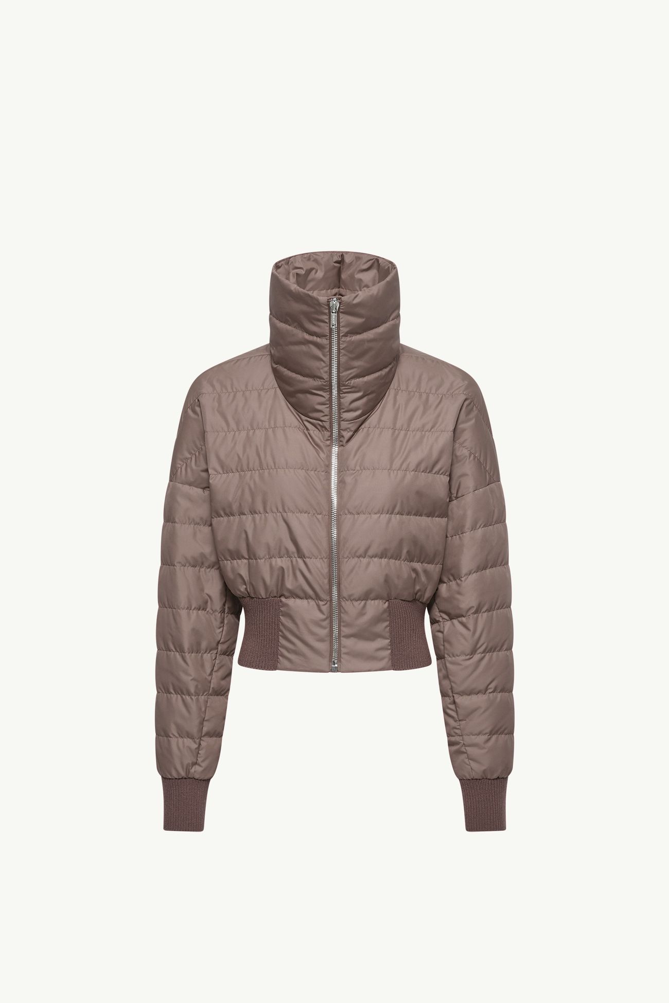 Moncler + Rick Owens Cropped Down Jacket Women Taupe Moncler 2