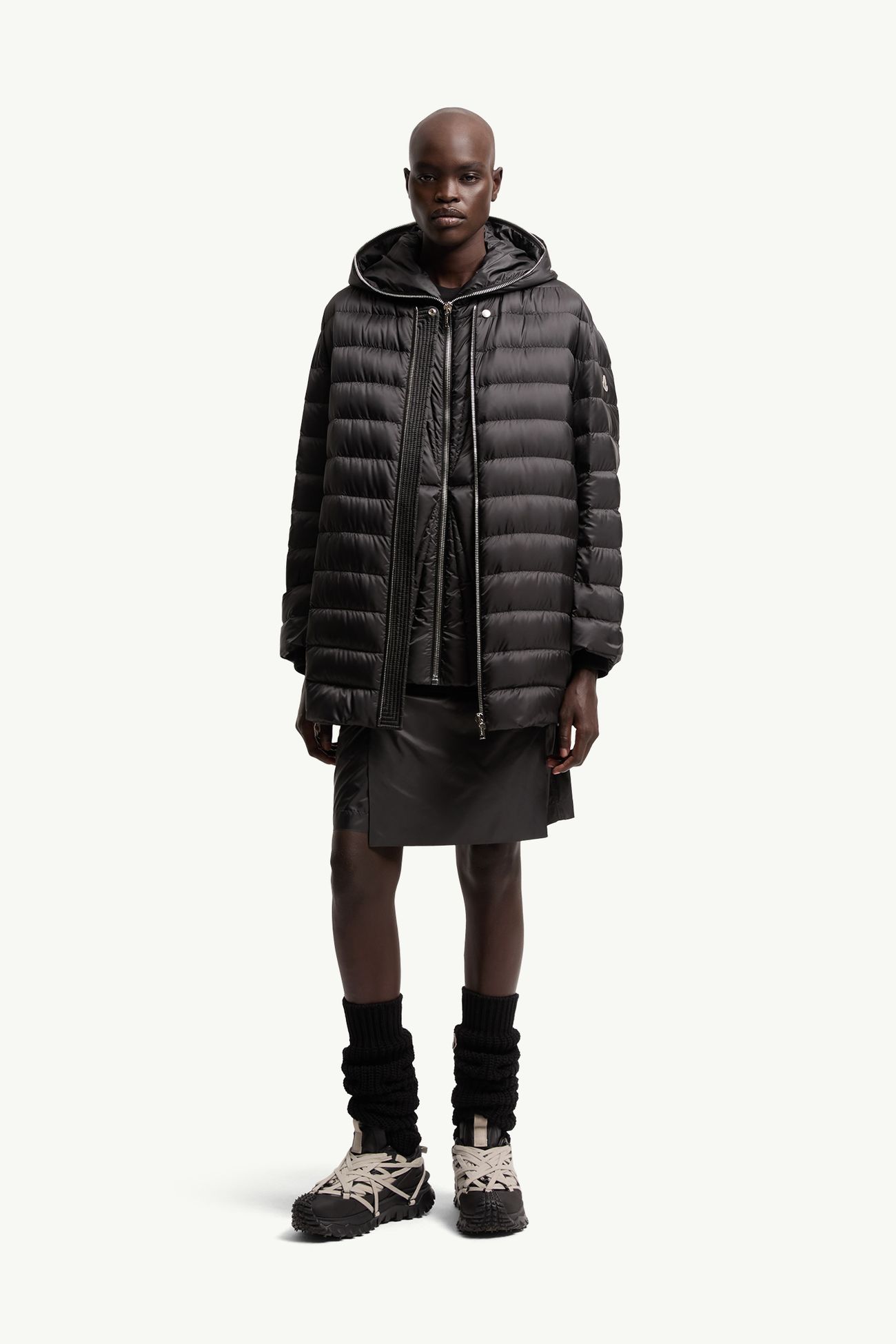 Moncler + Rick Owens Flight Daunenparkajacke Genderneutral Schwarz Moncler 2