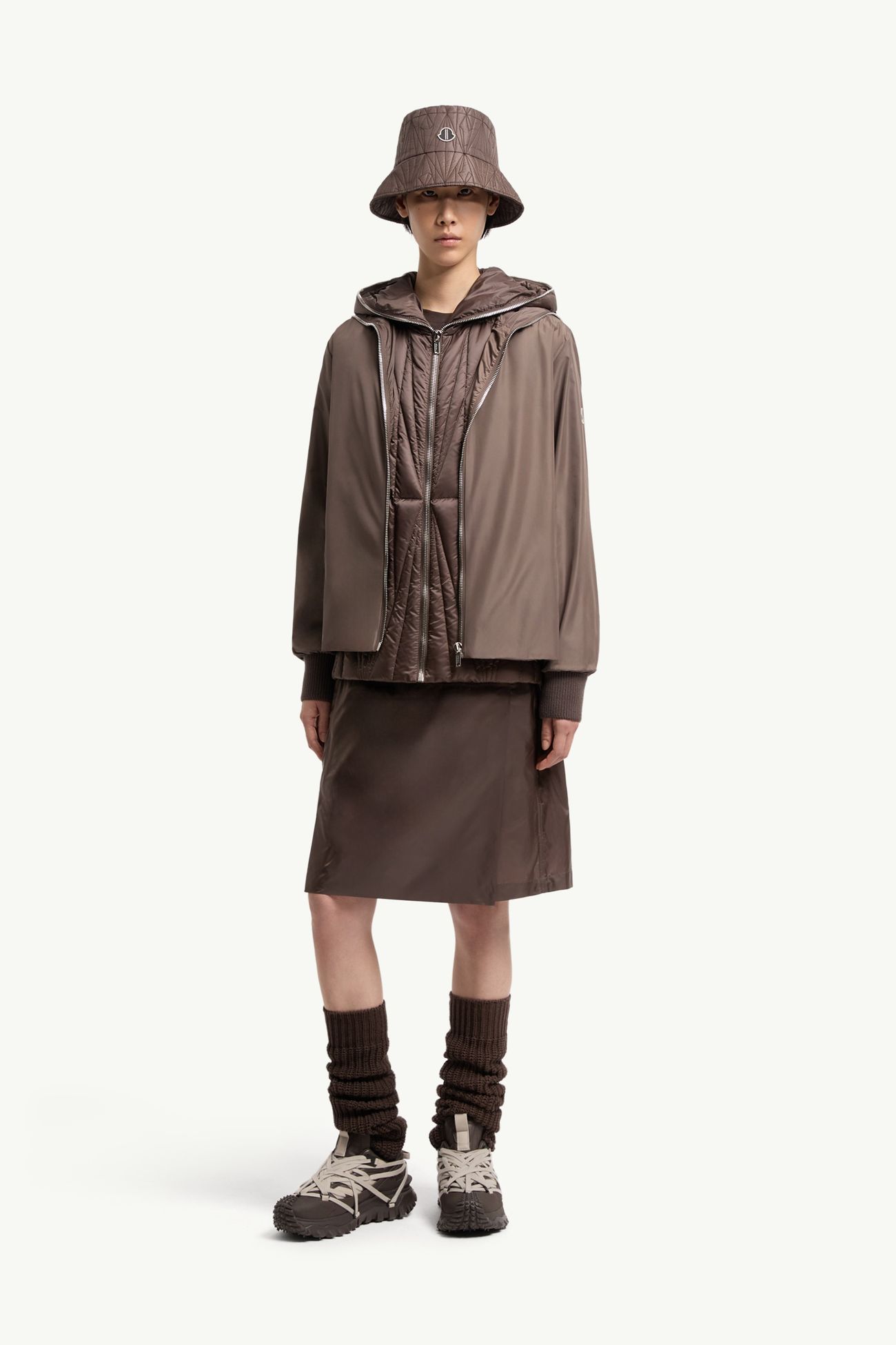 Moncler + Rick Owens Ziplock風褸 中性 灰啡色 Moncler 2