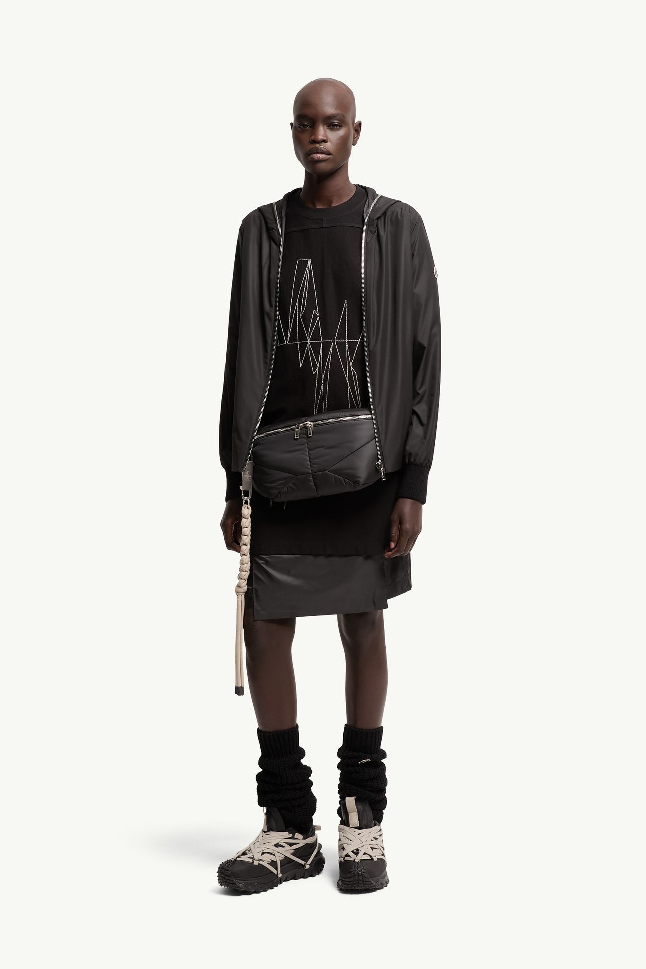 Moncler + Rick Owens Ziplock ウインドブレーカー ジェンダーニュートラル ブラック Moncler 2