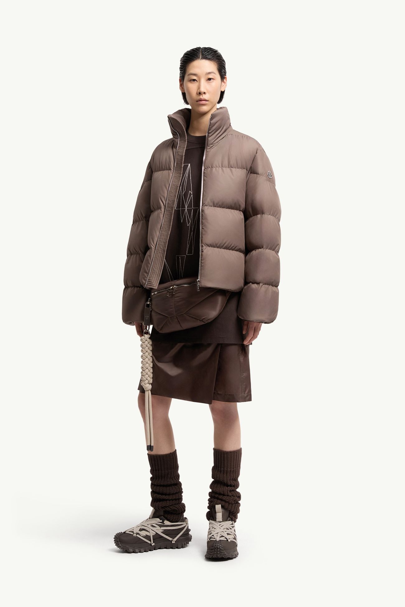 Moncler + Rick Owens Cyclopic Short Down Jacket Gender Neutral Taupe Moncler 2