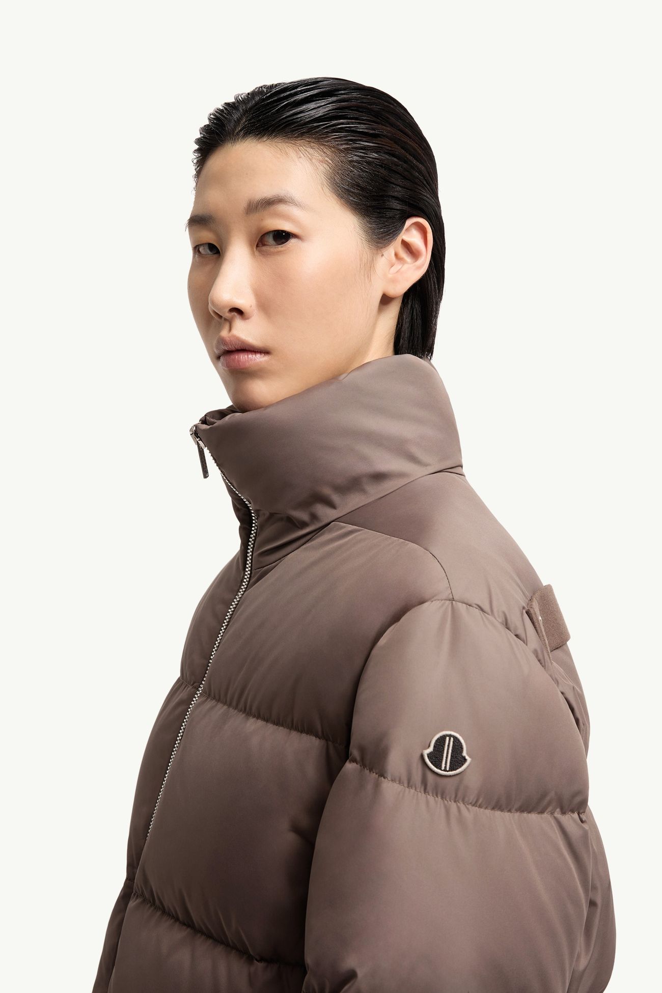 Moncler + Rick Owens Cyclopic男女款短款羽绒夹克外套 中性 灰褐色 Moncler 4