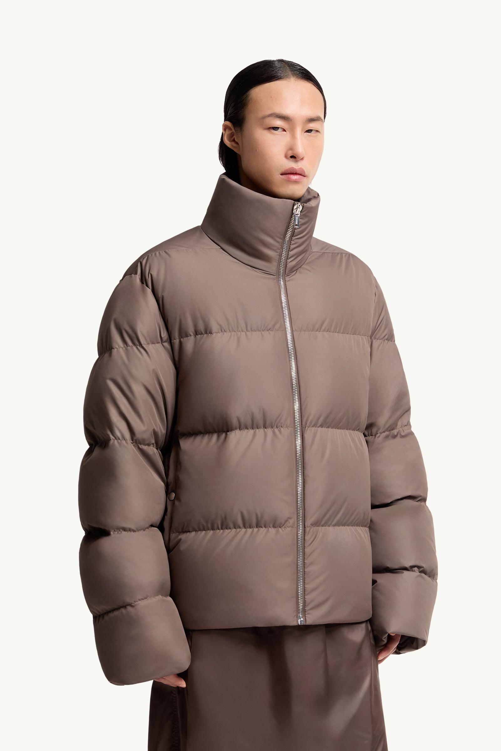 Taupe Moncler + Rick Owens Cyclopic Short Down Jacket - Short Down