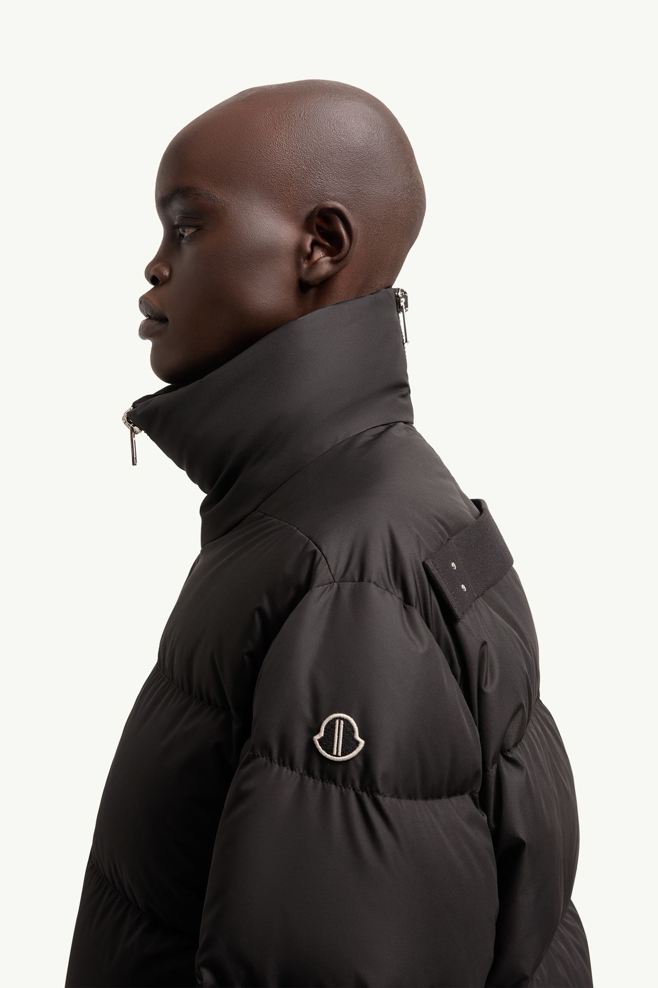 ブラック Moncler + Rick Owens Cyclopic ショートダウンジャケット 