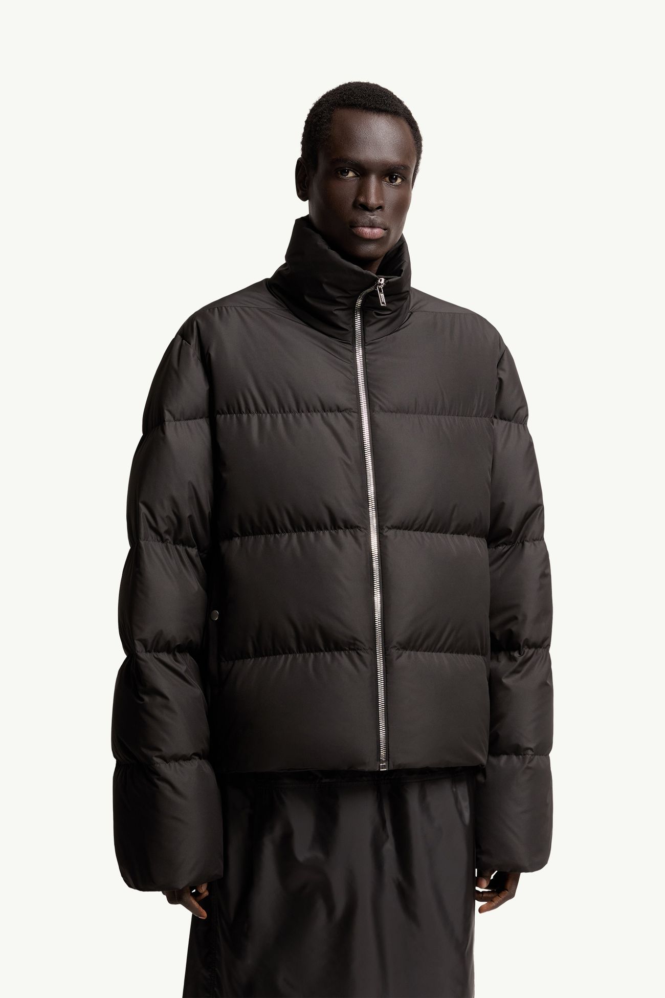 ブラック Moncler + Rick Owens Cyclopic ショートダウンジャケット 