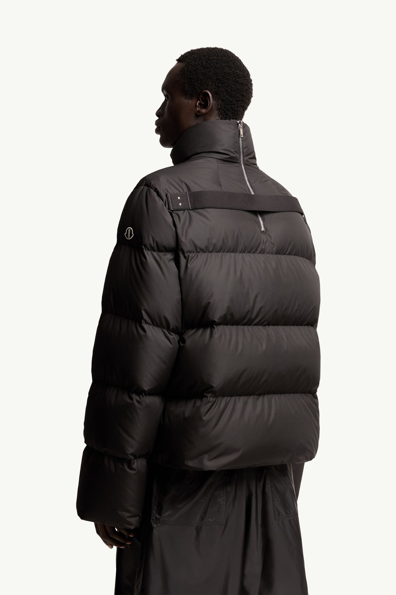 ブラック Moncler + Rick Owens Cyclopic ショートダウンジャケット 