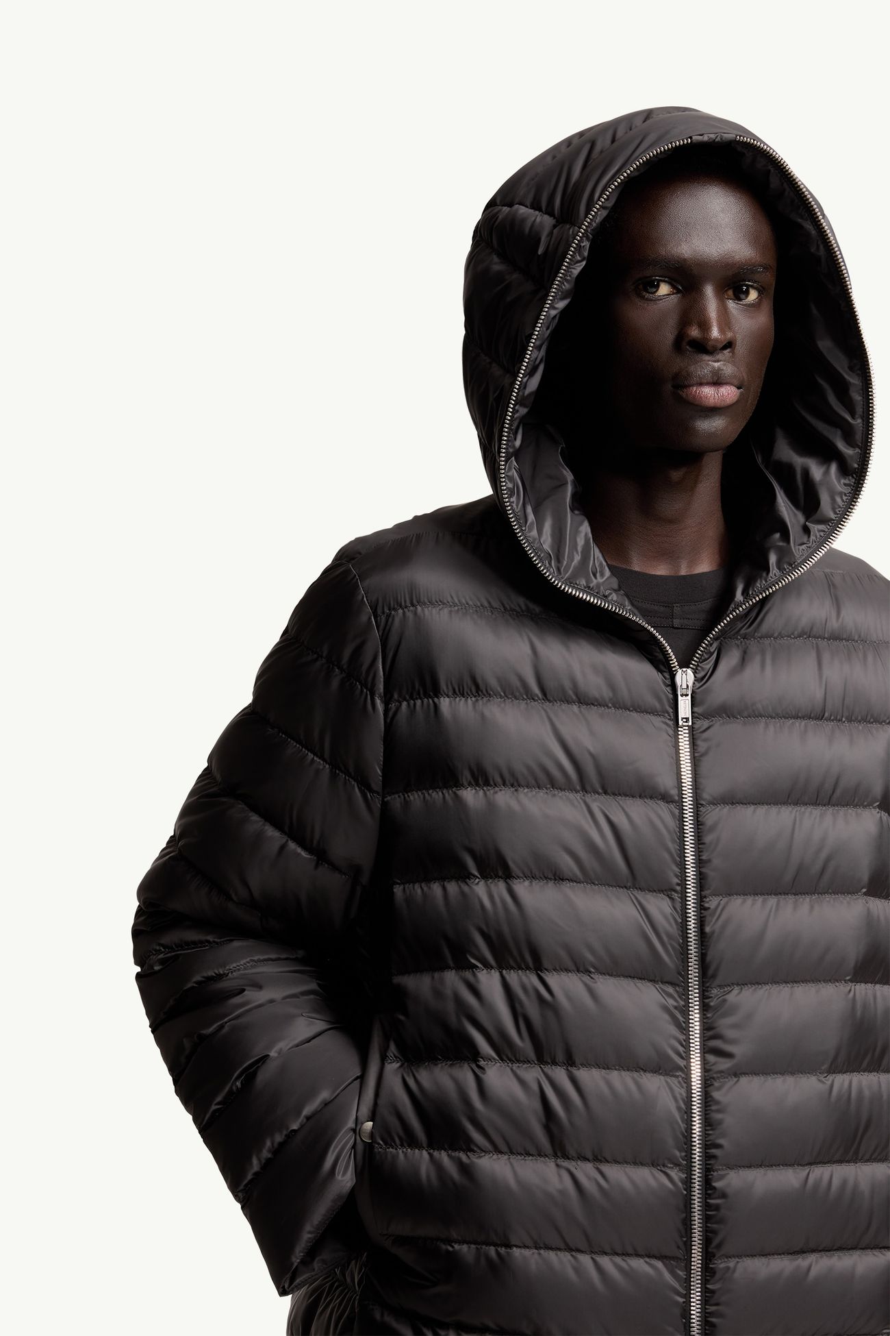 Piumino corto Ziplock Moncler + Rick Owens con cappuccio Gender Neutral Nero Moncler 8