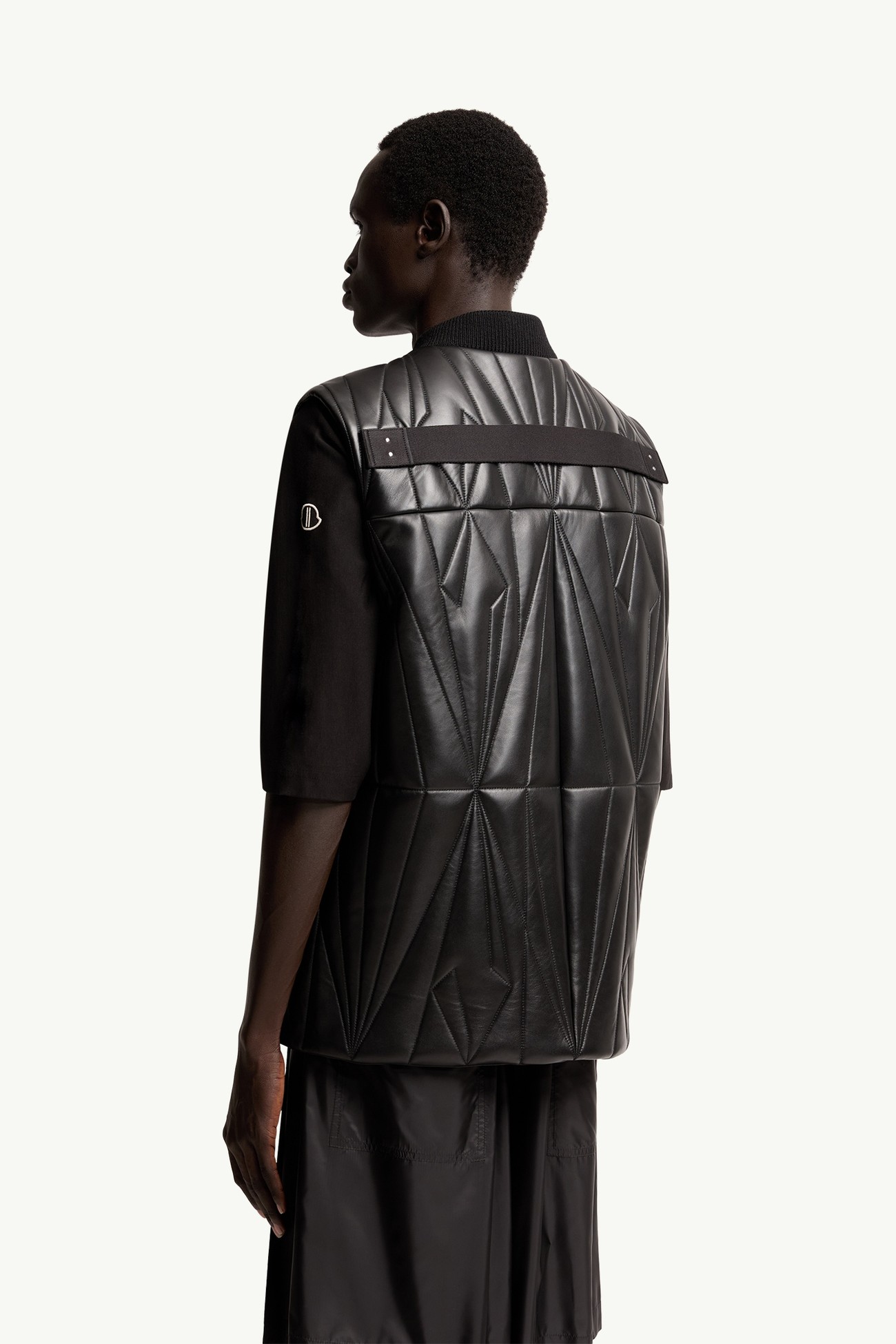 Moncler + Rick Owens Geocamo Flight男女款羊皮革马甲 中性 黑色 Moncler 6