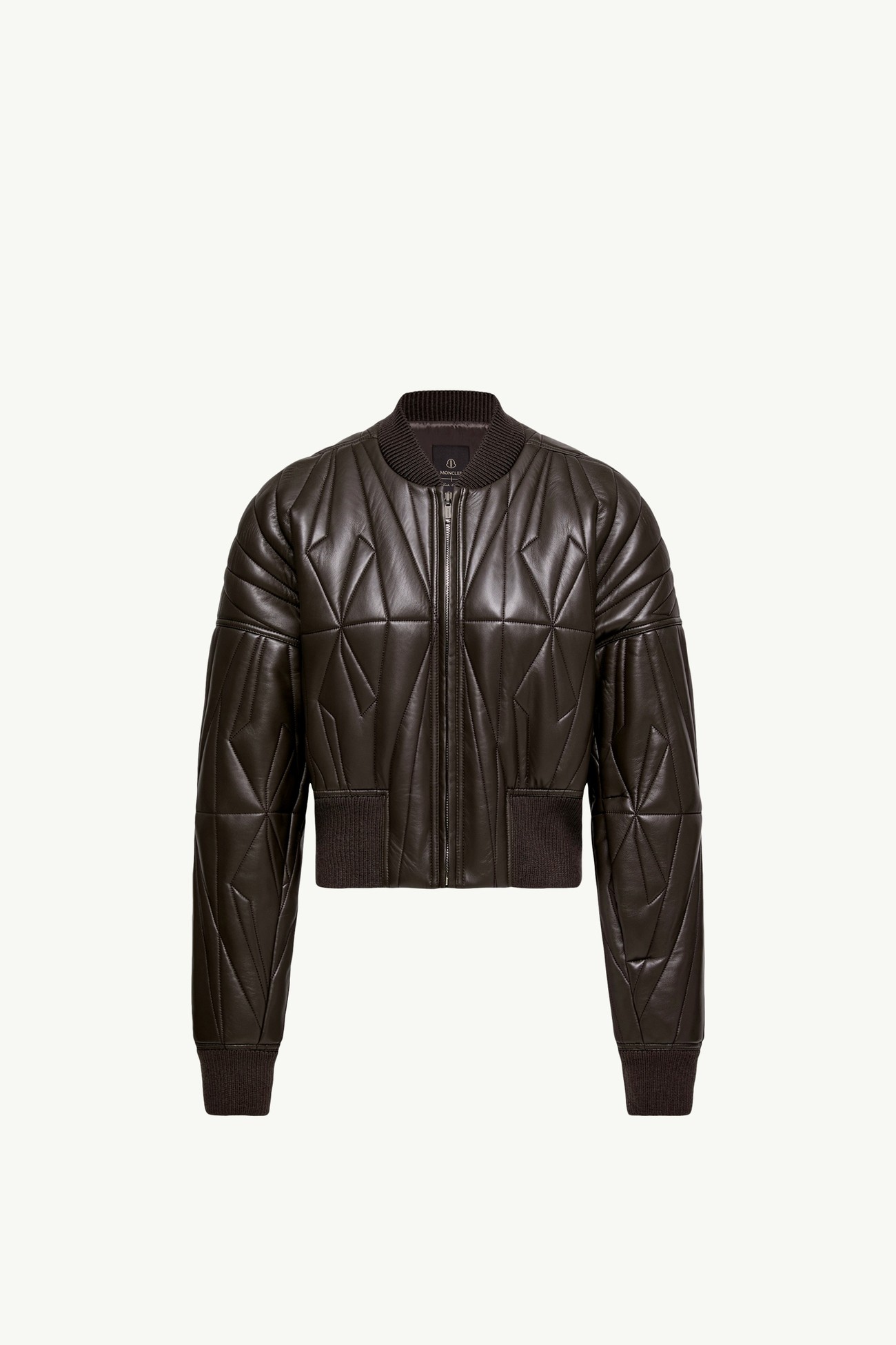 Moncler + Rick Owens Geocamo Nappa Leather Bomber Jacket Women Taupe Moncler 2