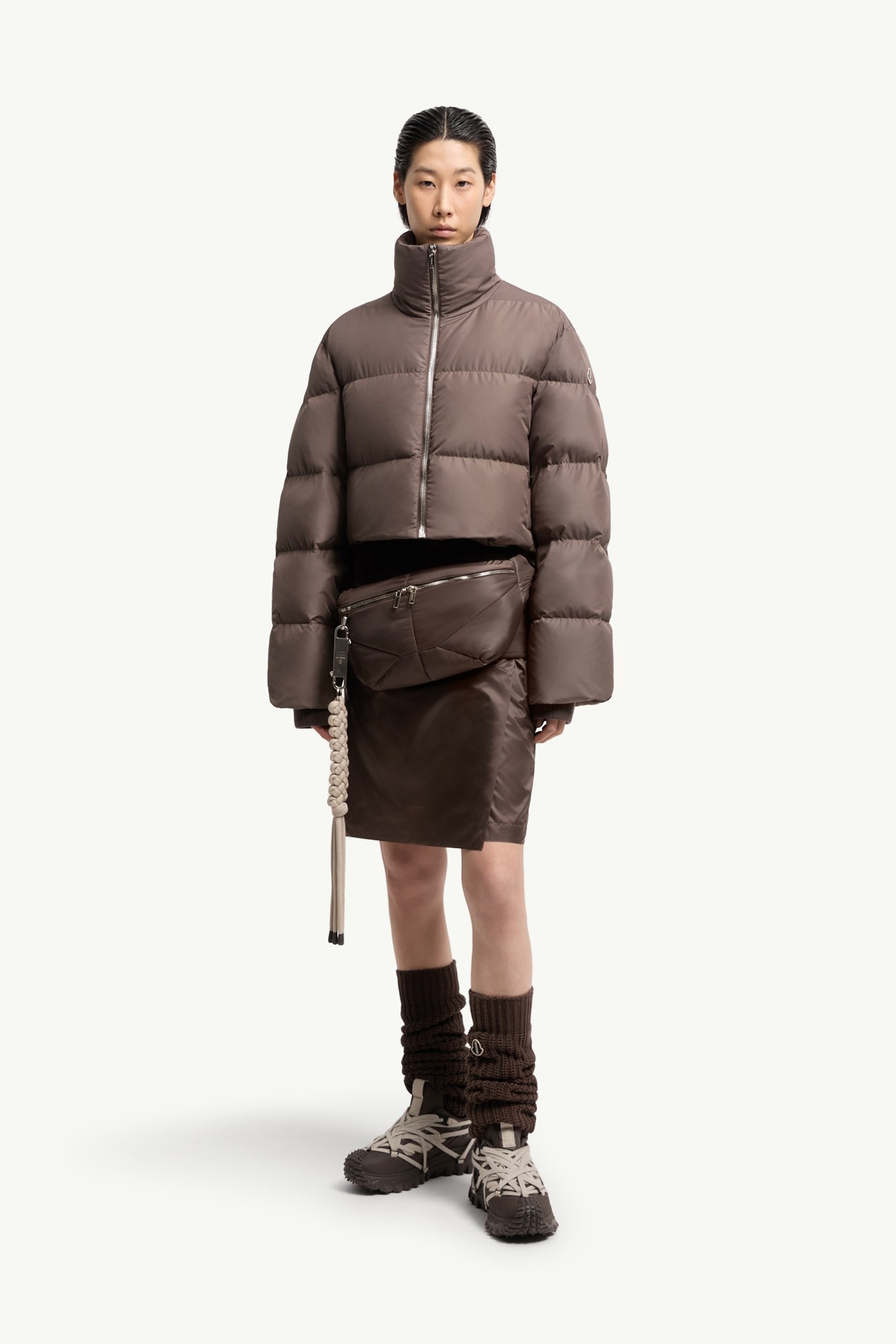 Piumino corto Cyclopic Moncler + Rick Owens Gender Neutral Grigio Talpa Moncler 1