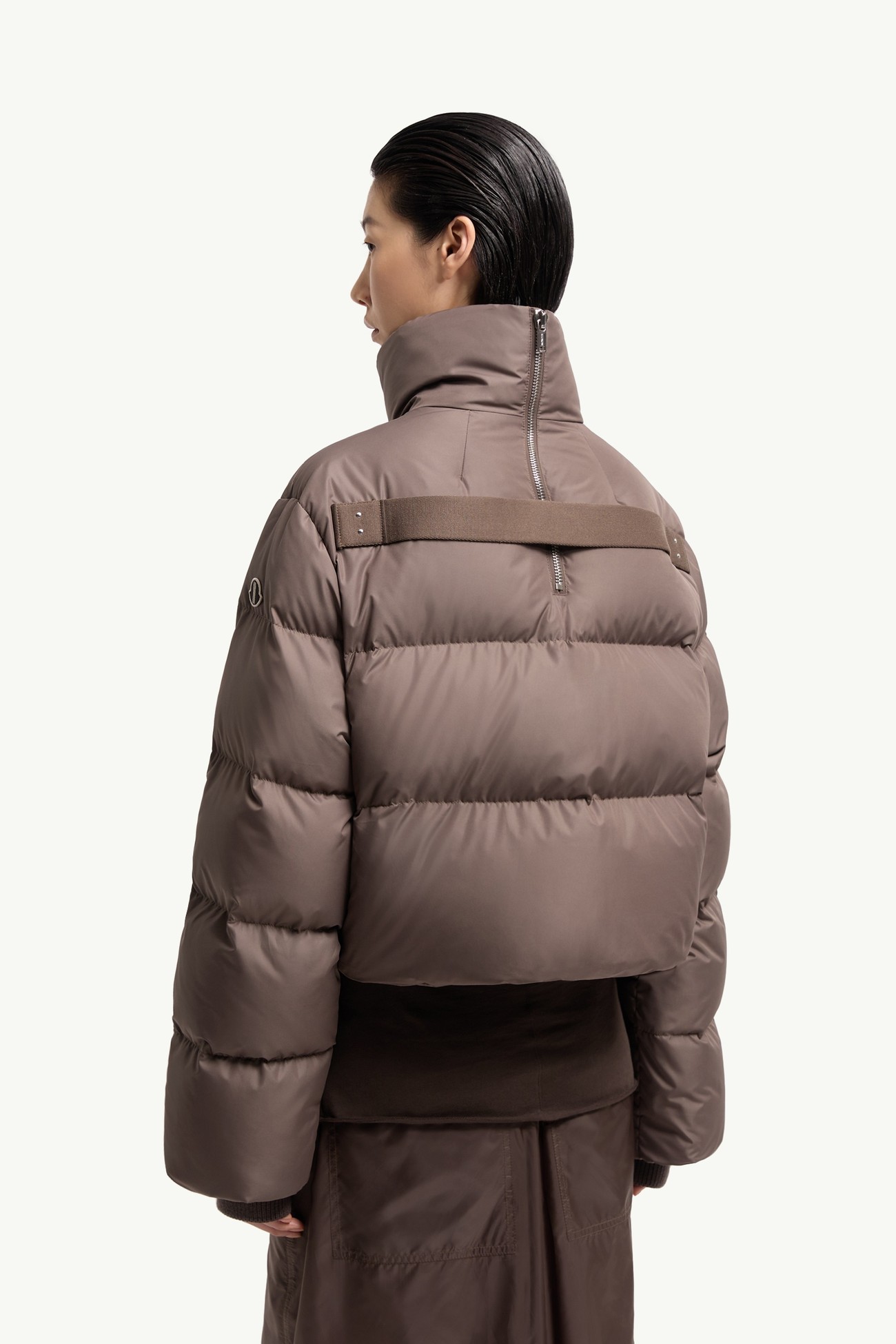 Moncler + Rick Owens Cyclopic kurze Daunenjacke Genderneutral Taupe Moncler 6