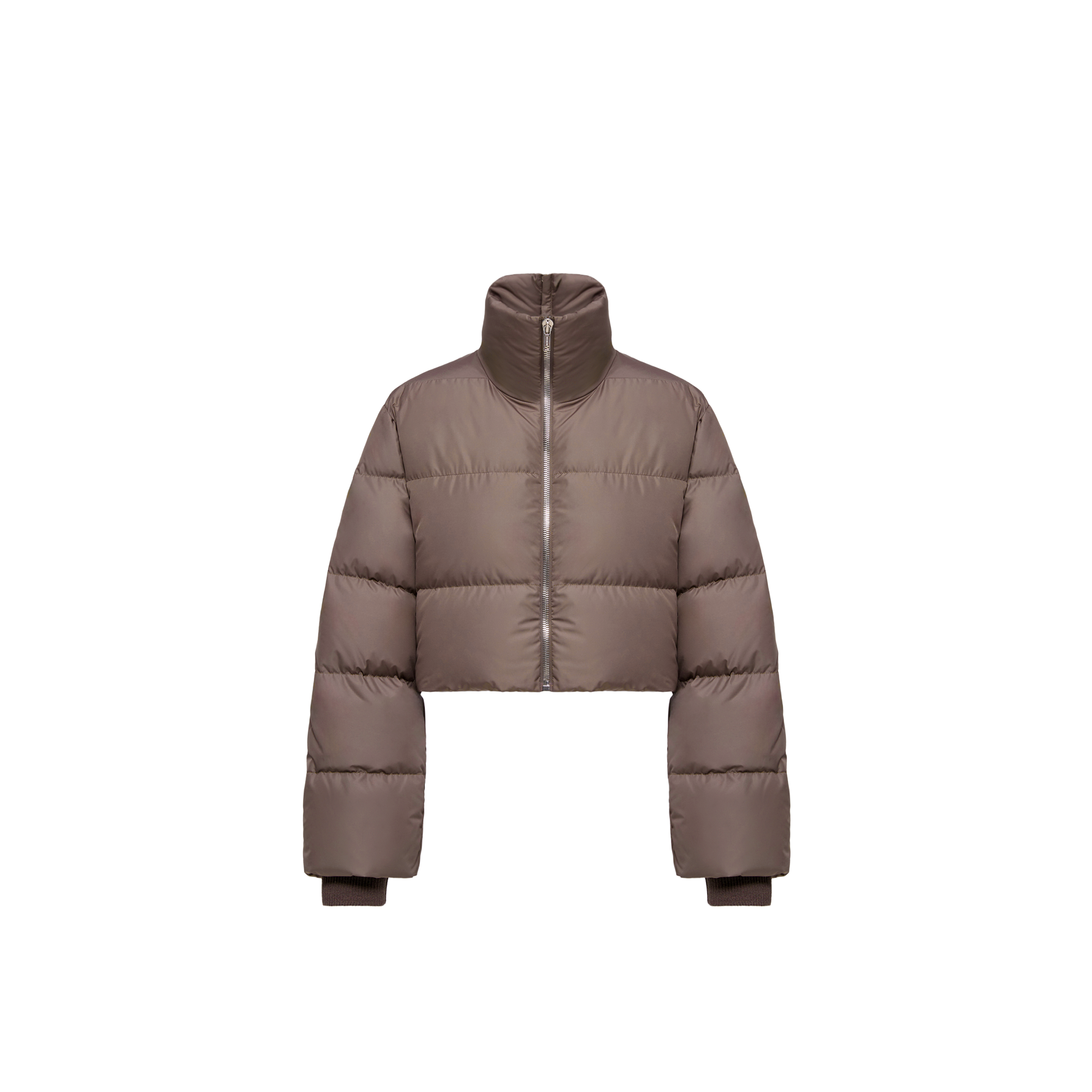 Moncler + Rick Owens Cropped Down Jacket - Brown - Size 1