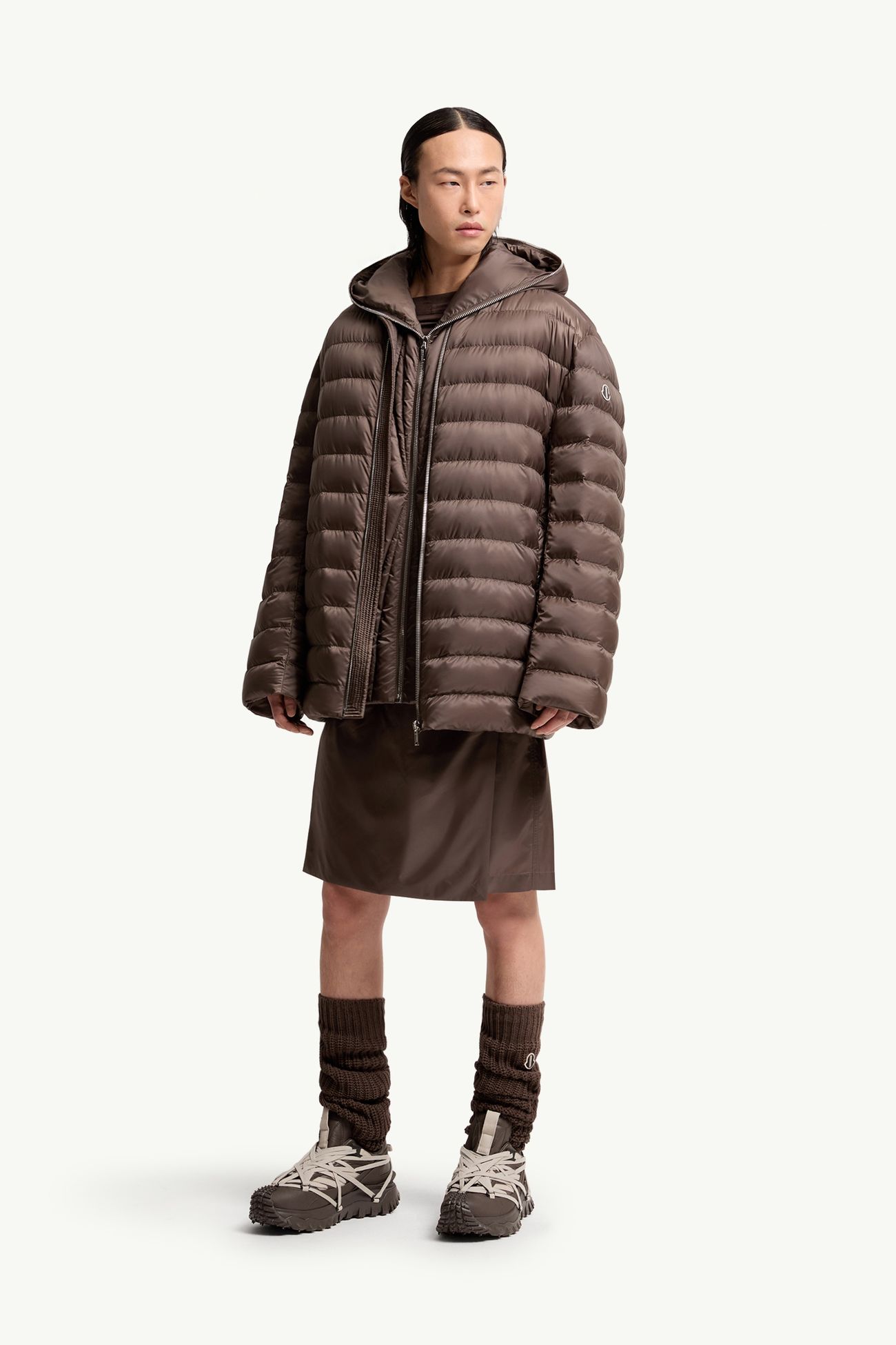 Jupe-short Kiltshorts Moncler + Rick Owens Mixte Taupe Moncler 1