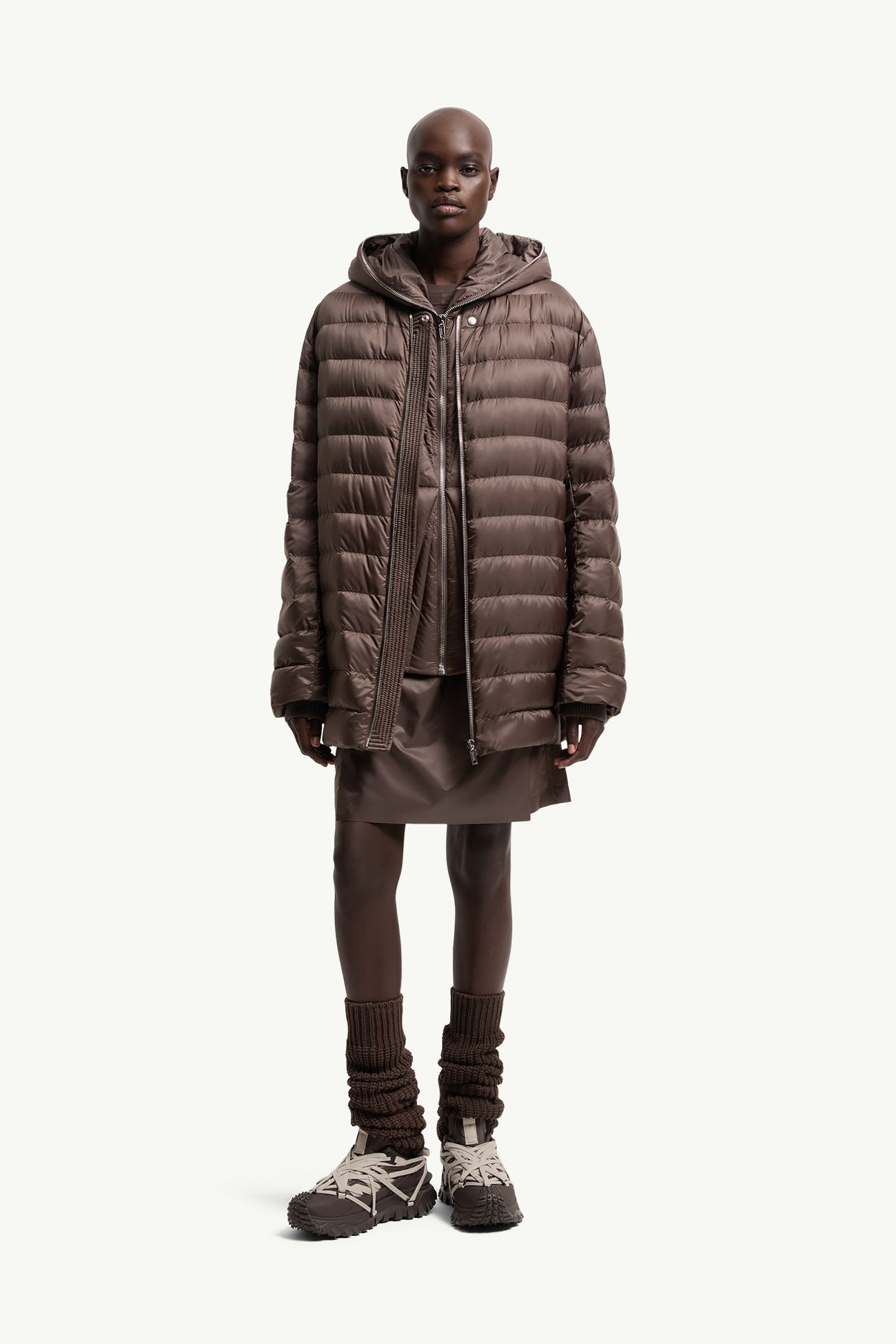 Moncler + Rick Owens Kiltshorts褲裙 中性 灰啡色 Moncler 2