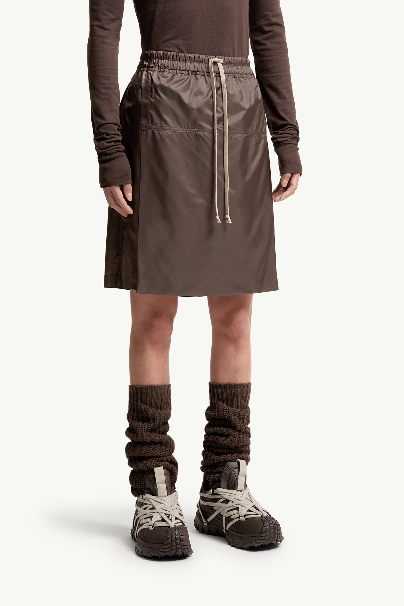 Moncler + Rick Owens Kiltshorts褲裙 中性 灰啡色 Moncler 4