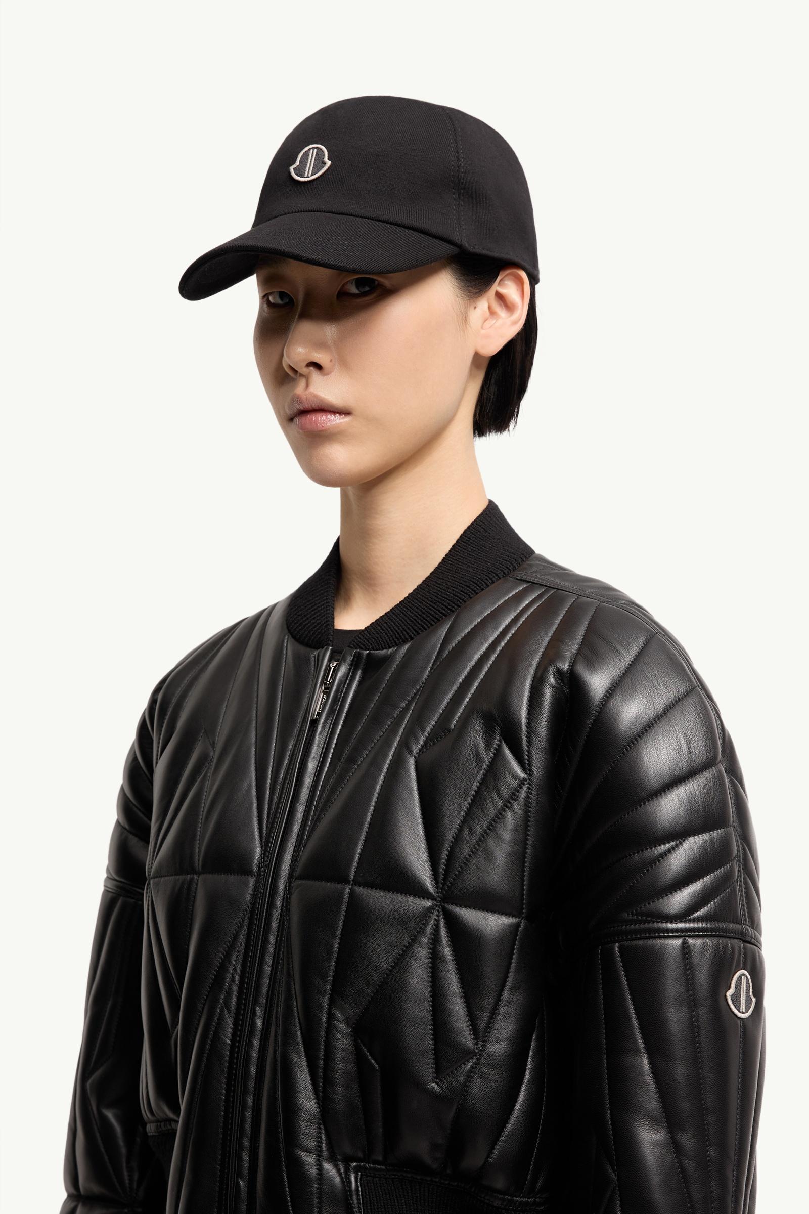 黑色Moncler + Rick Owens男女款棉质棒球帽- 帽子&贝雷帽for 男装
