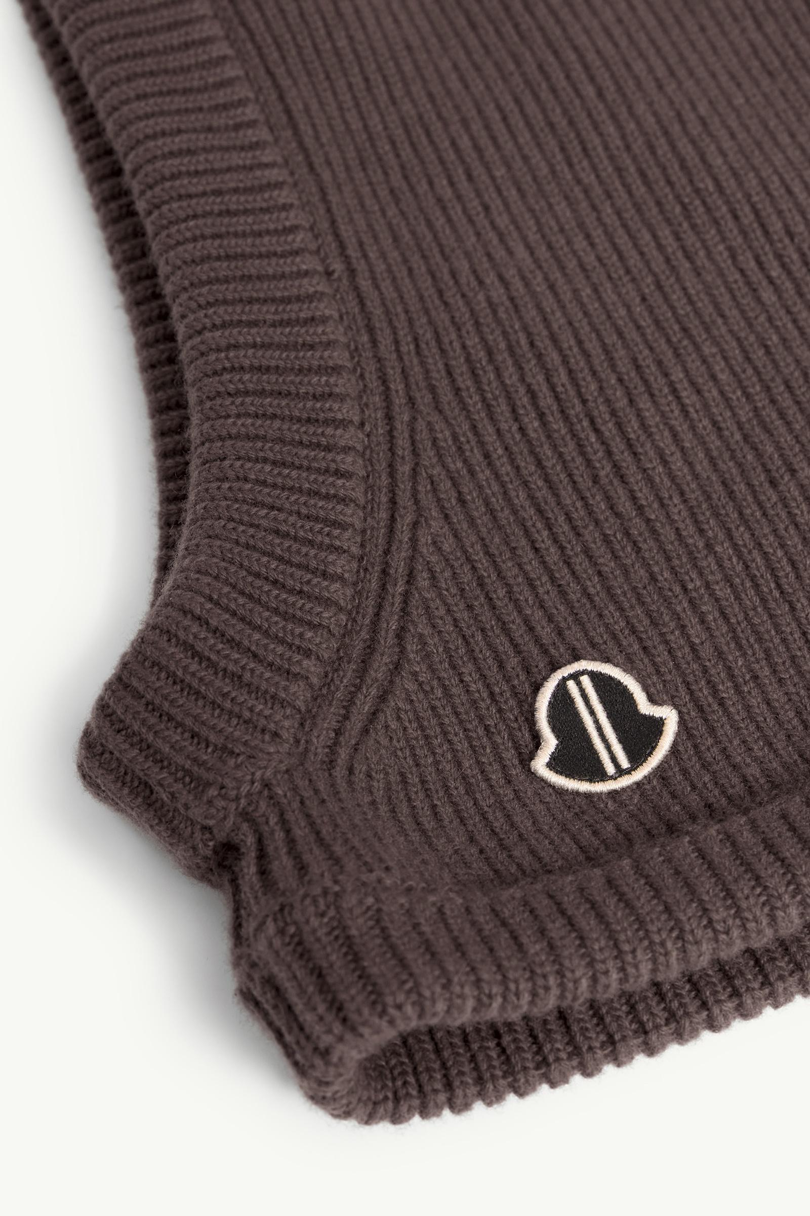 Brown Moncler + Rick Owens Wool Jera Hood - Hats & Beanies for Men
