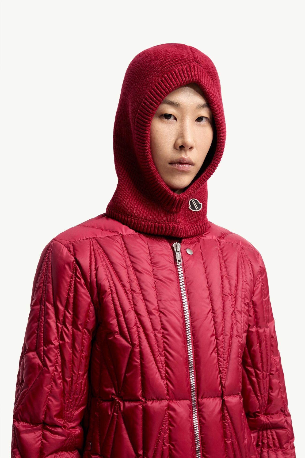 Cappuccio Jera Moncler + Rick Owens in lana Gender Neutral Rosso Bacca Moncler 1