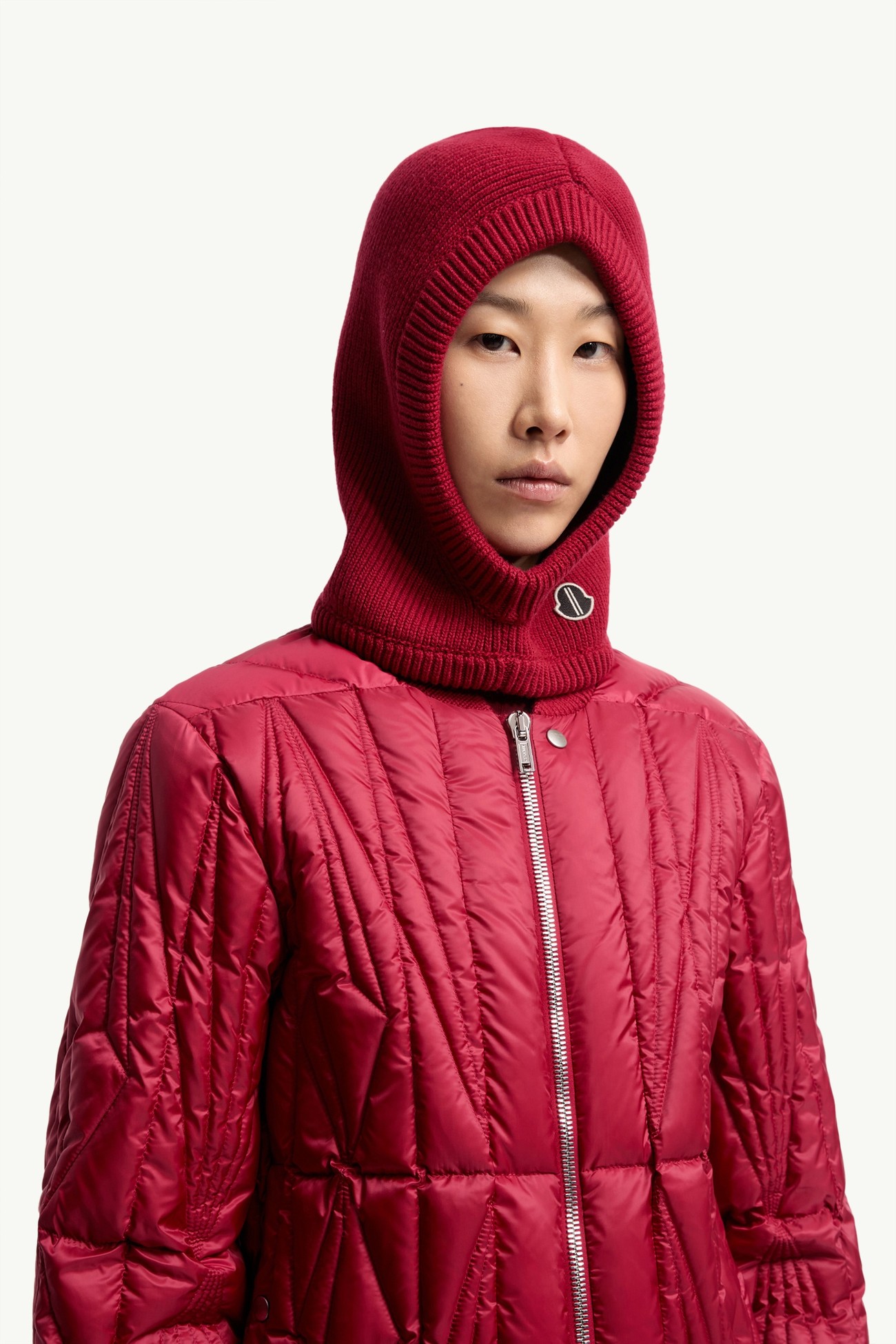 Moncler + Rick Owens Wool Jera Hood Gender Neutral Berry Red Moncler 1