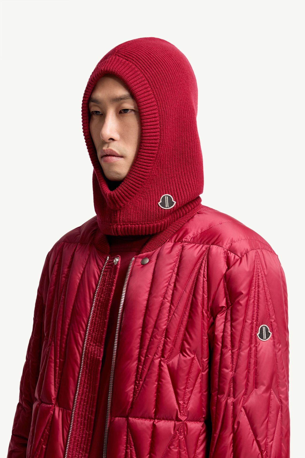 Moncler + Rick Owens Jera男女款羊毛帽子 中性 浆果红 Moncler 2