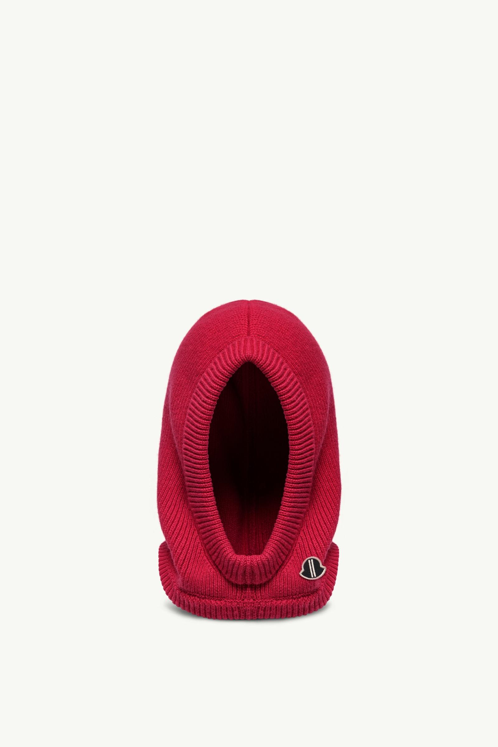 Berry Red Moncler + Rick Owens Wool Jera Hood - Hats & Beanies for