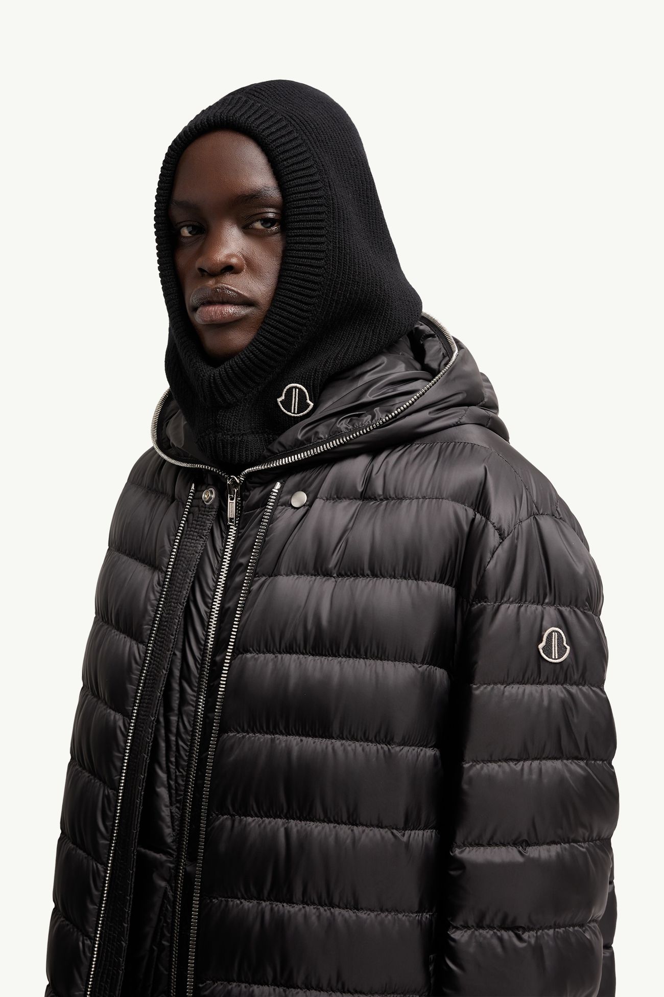 ブラック Moncler + Rick Owens Jera フード : ハット＆ベレー 向けの 