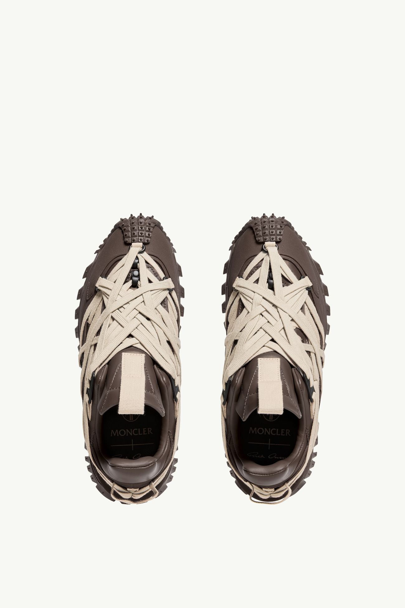 ブラウン Moncler + Rick Owens Trailgrip Megalace スニーカー 