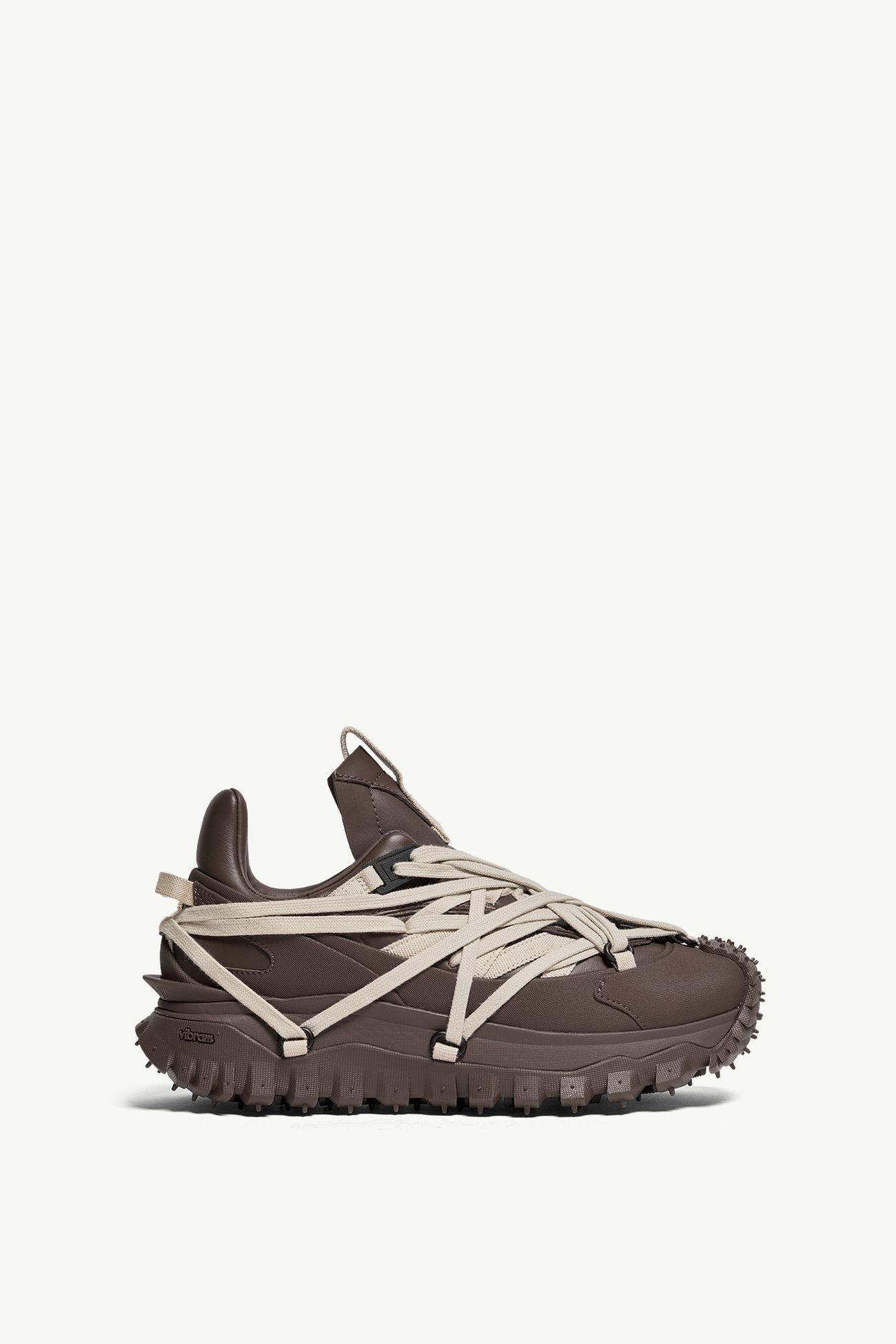 Moncler + Rick Owens Trailgrip Megalace 가죽 스니커즈 젠더 뉴트럴 브라운 Moncler 0