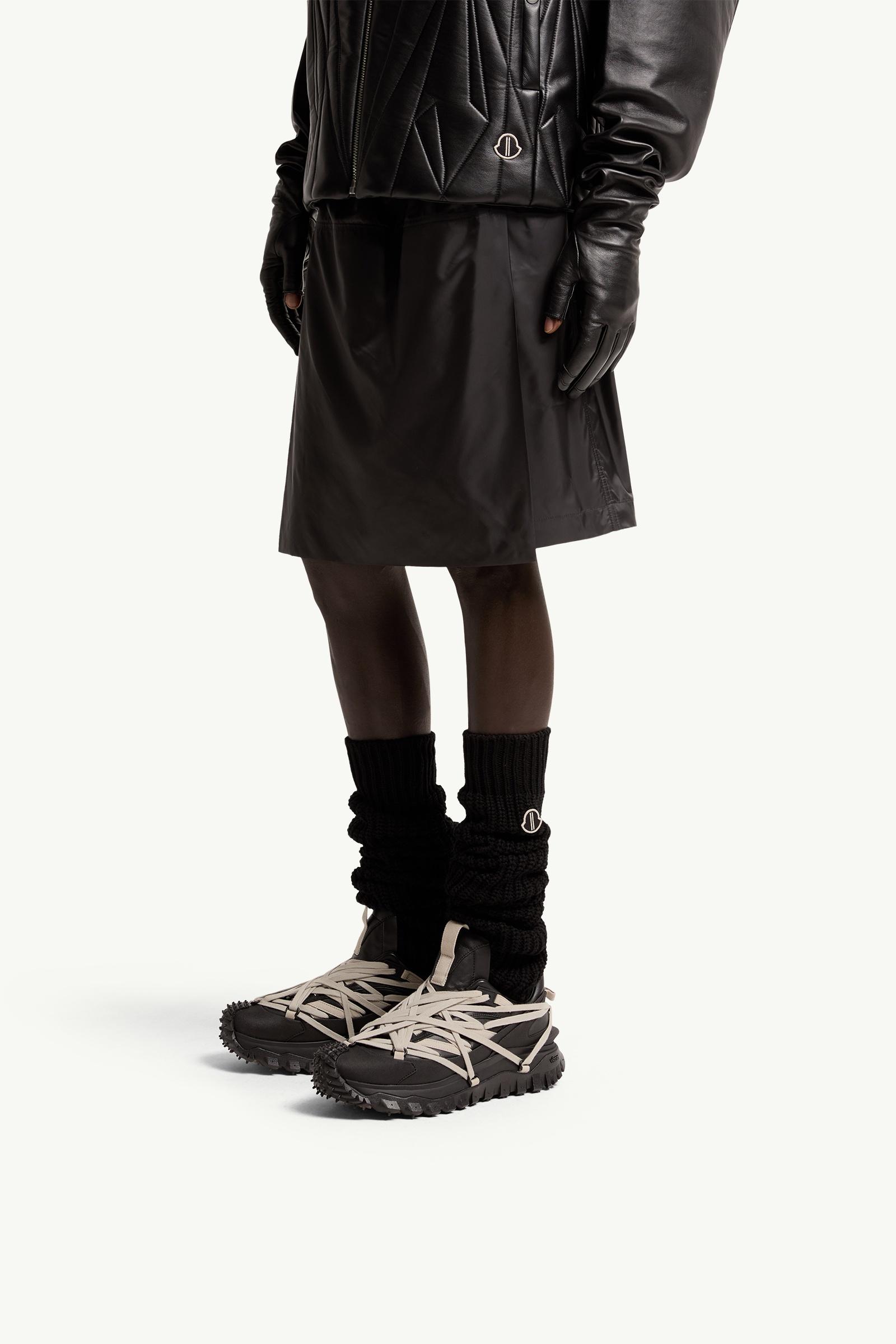 Moncler x rick Owensスニーカー ブラック Vibramソール Black Moncler + Rick Owens Trailgrip Megalace Leather Trainers