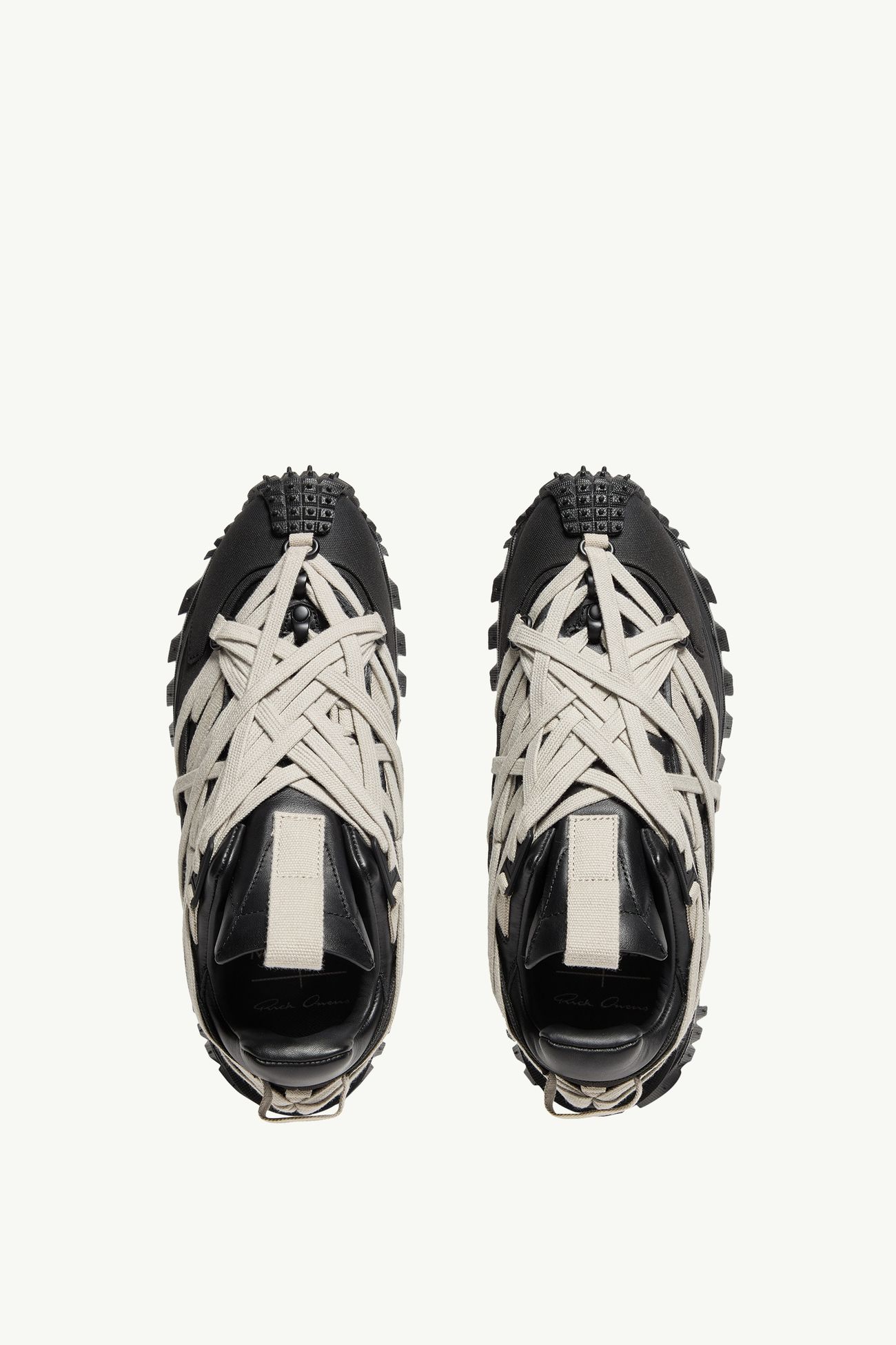 Moncler + Rick Owens Trailgrip Megalace皮革運動鞋 中性 黑色 Moncler 5