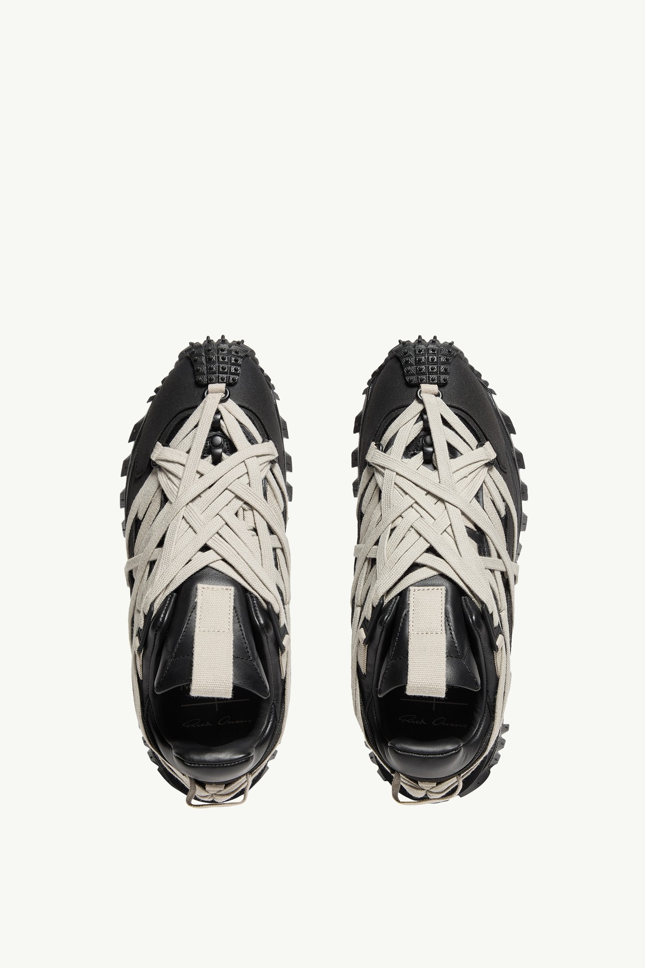 Moncler + Rick Owens Trailgrip Megalace皮革運動鞋 中性 黑色 Moncler 5