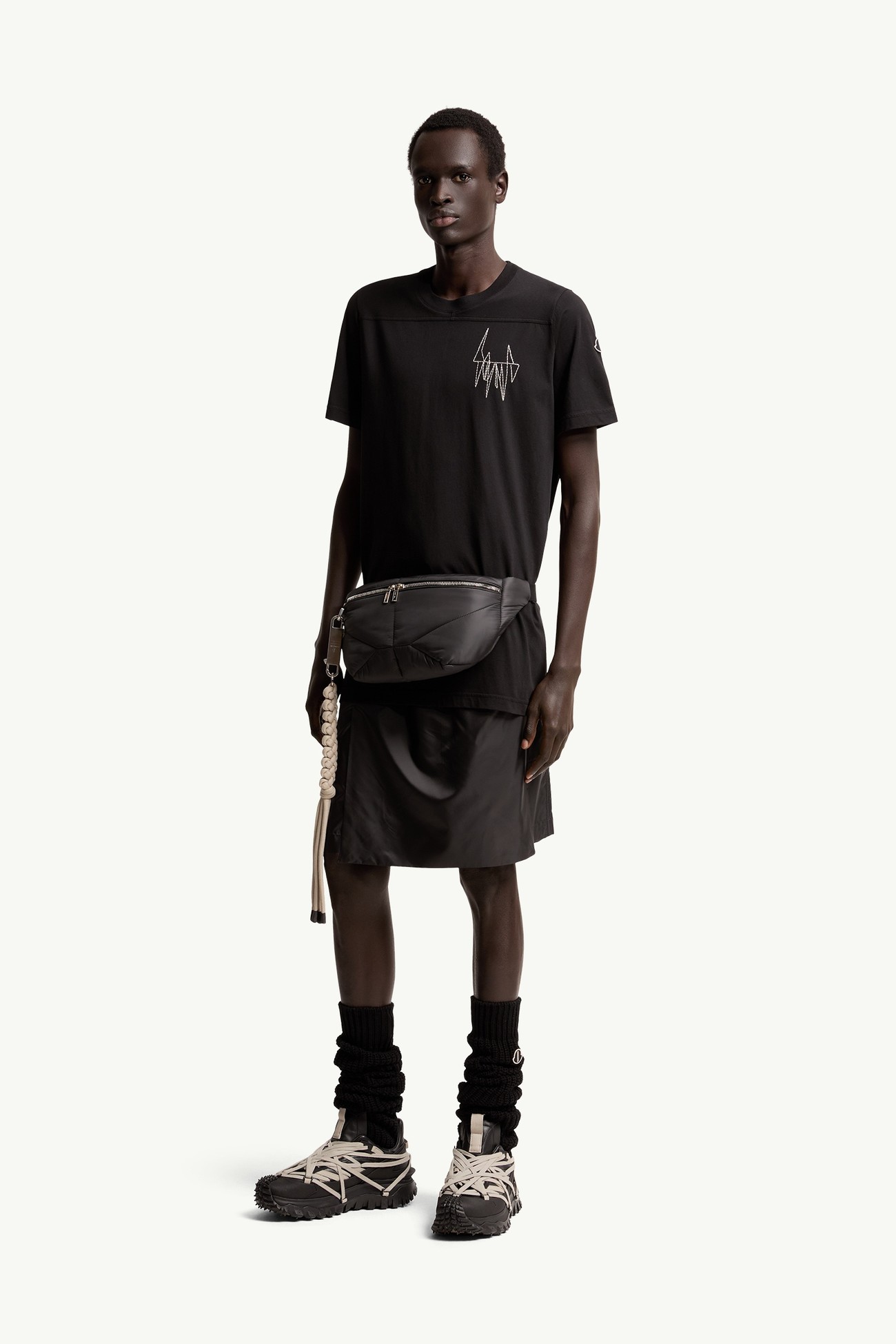 Moncler + Rick Owens Girder Cotton T-Shirt Gender Neutral Black Moncler 1