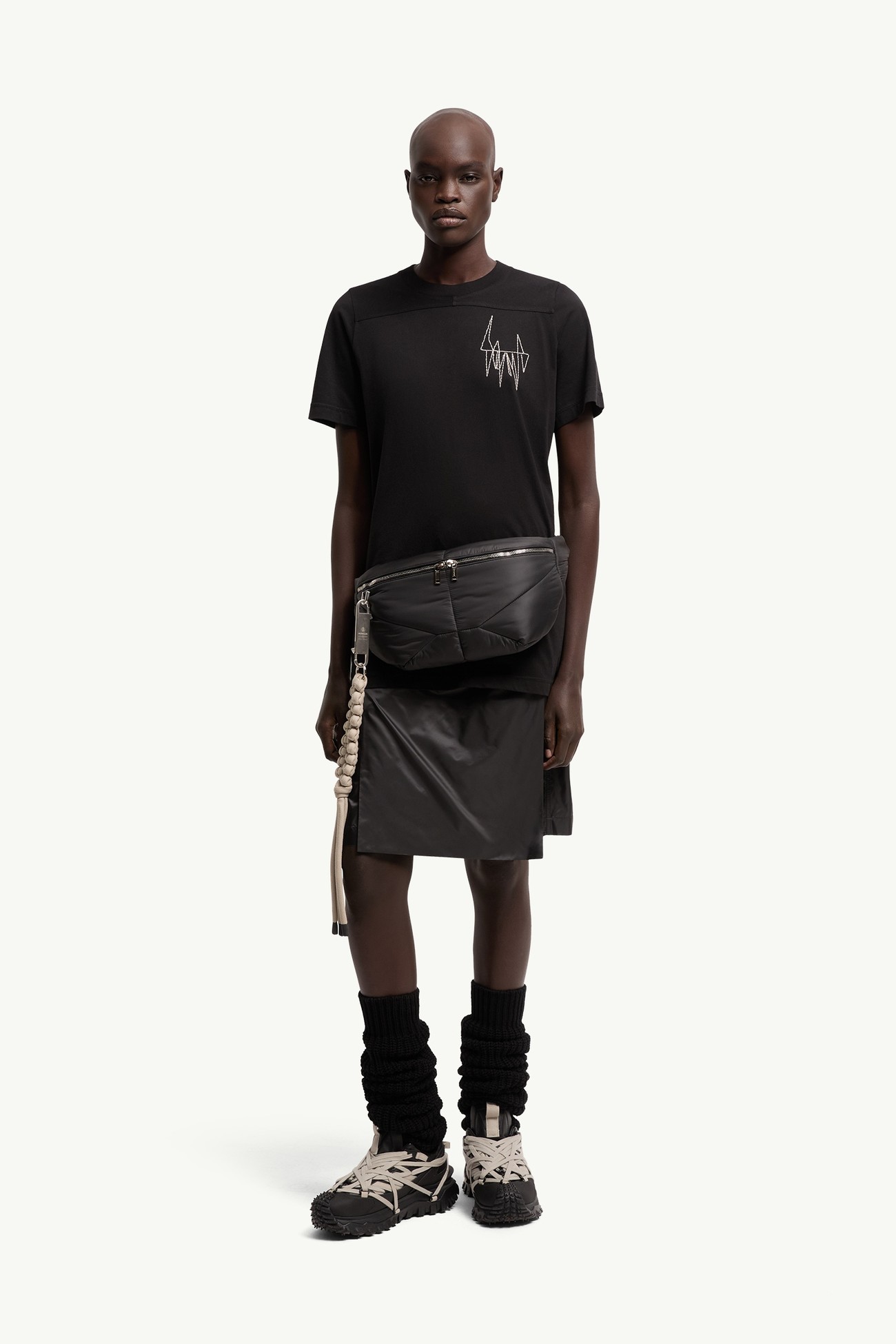 Moncler + Rick Owens Girder Cotton T-Shirt Gender Neutral Black Moncler 2