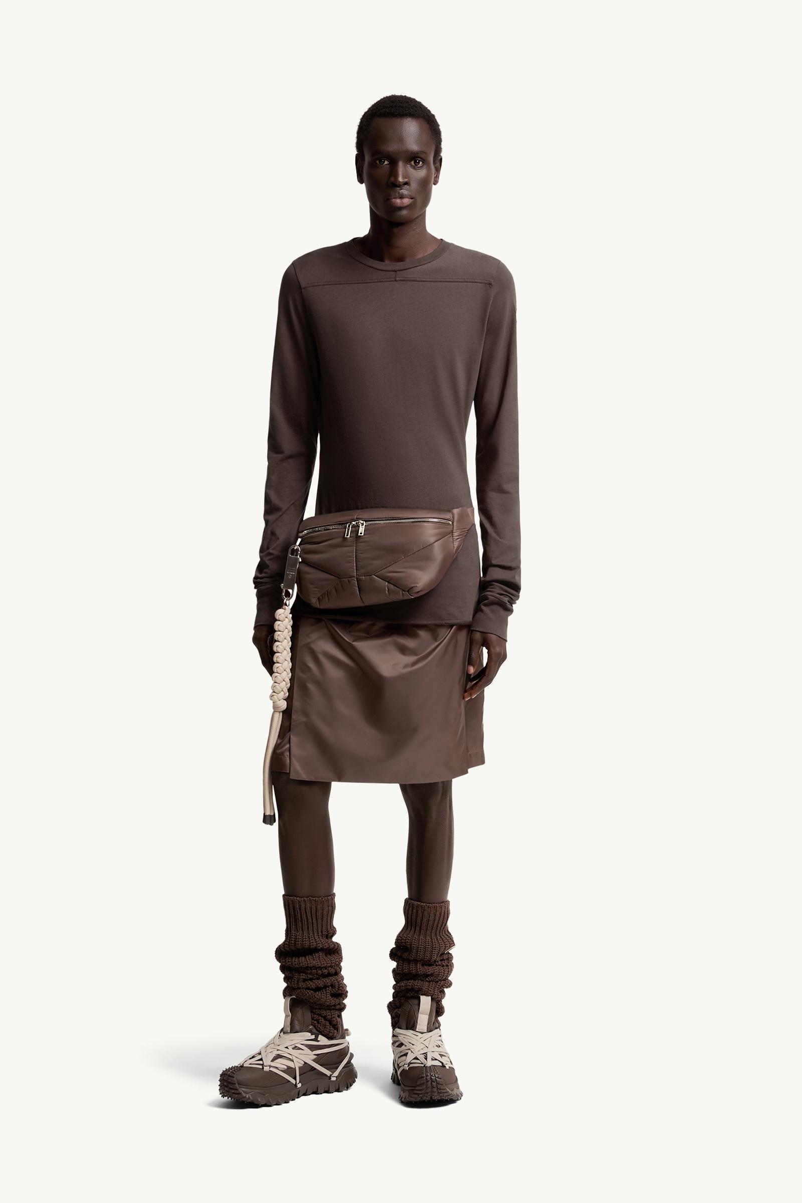 Brown Moncler + Rick Owens Girder Long Sleeve Cotton T-Shirt