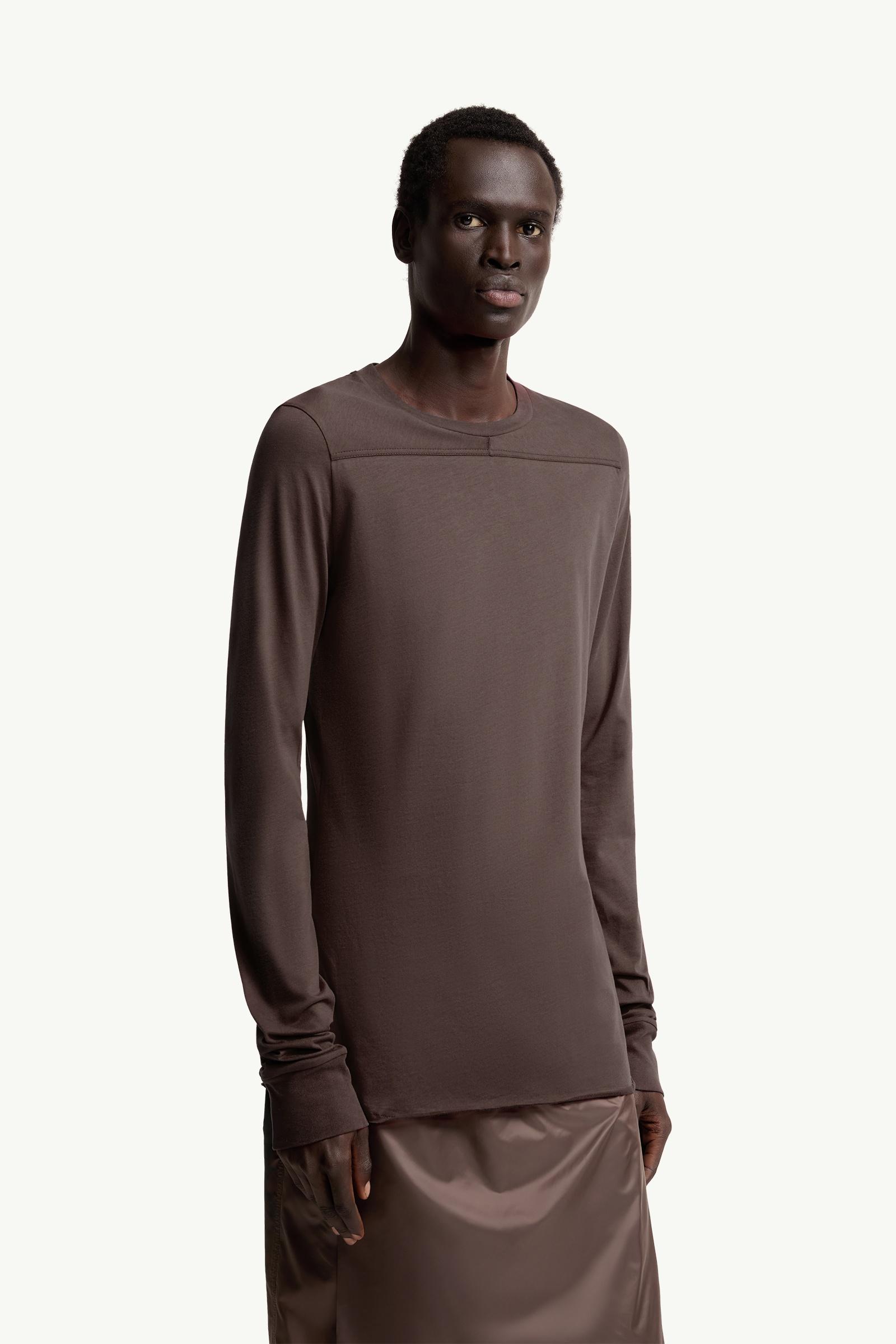 Brown Moncler + Rick Owens Girder Long Sleeve Cotton T-Shirt