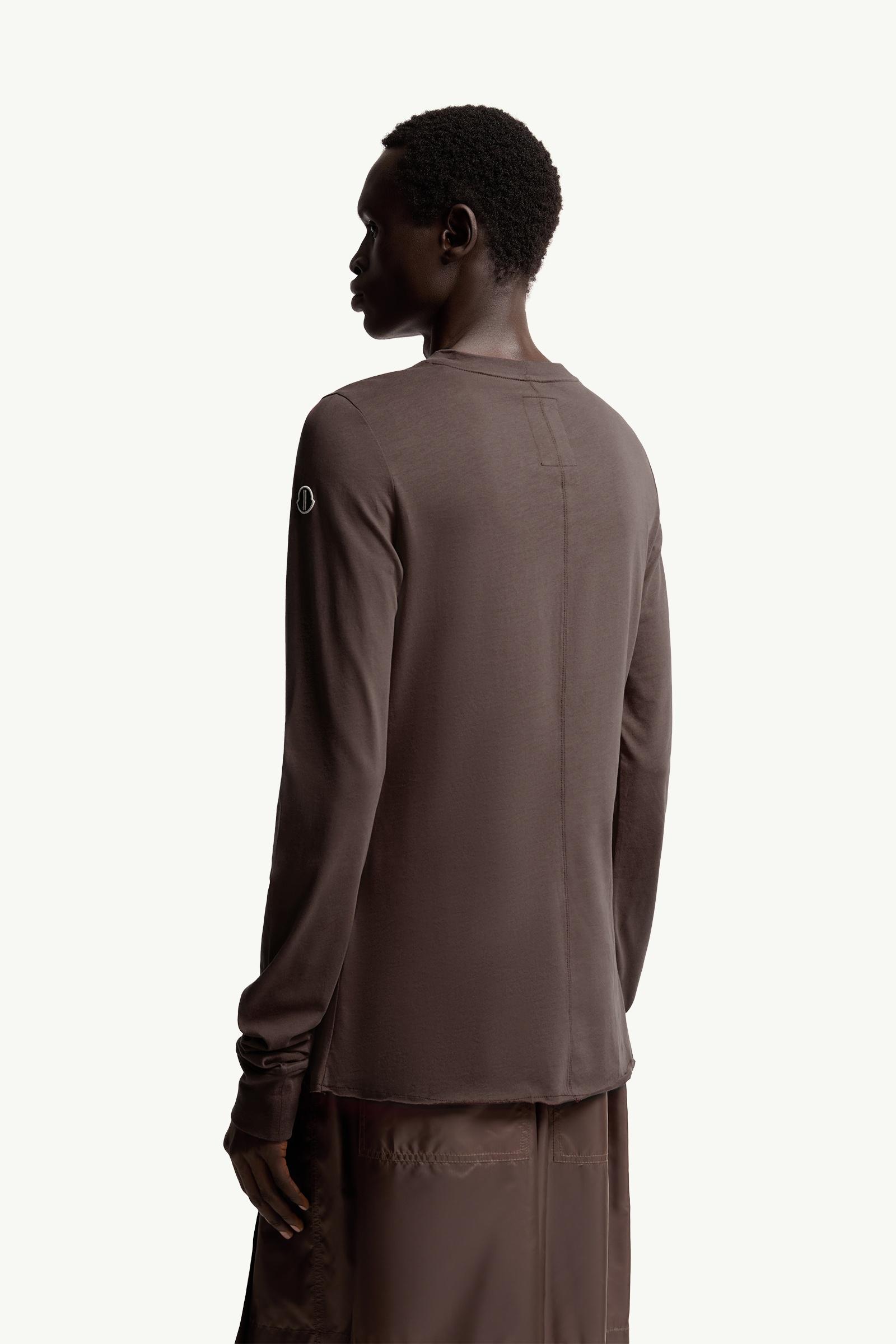 Brown Moncler + Rick Owens Girder Long Sleeve Cotton T-Shirt
