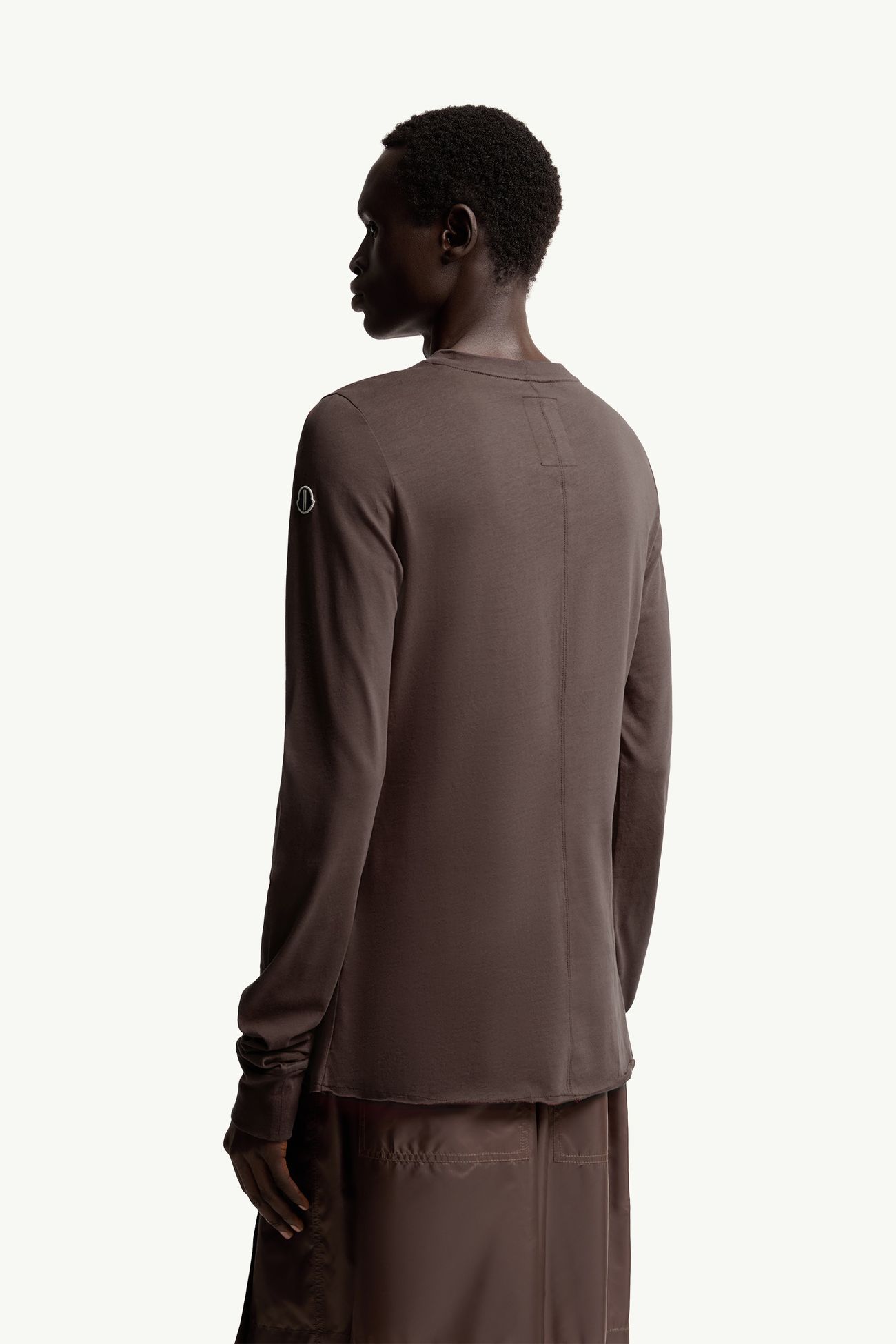 Moncler + Rick Owens Girder Long Sleeve Cotton T-Shirt Gender Neutral Brown Moncler 6