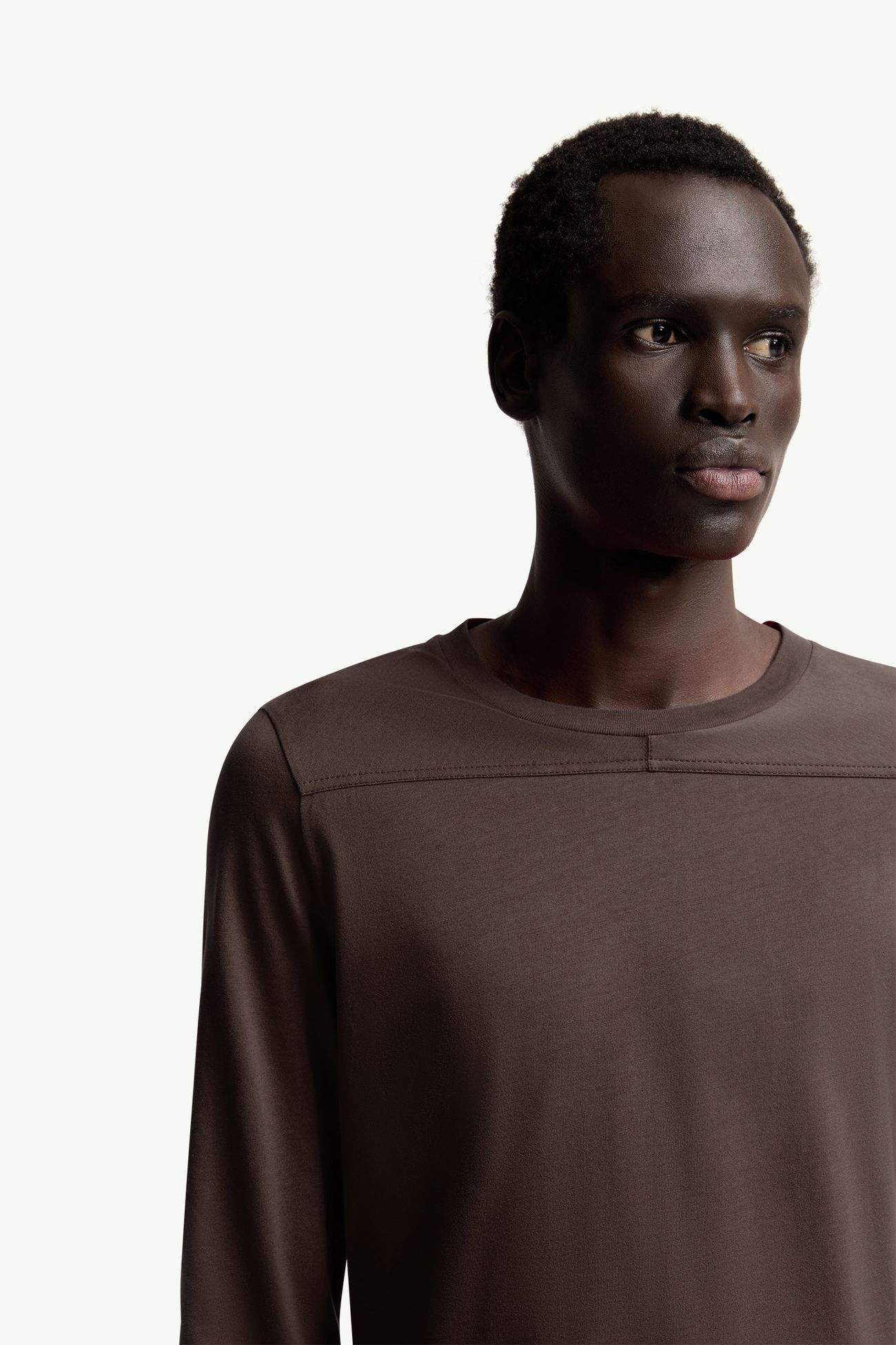 Moncler + Rick Owens Girder langärmeliges T-Shirt aus Baumwolle Genderneutral Braun Moncler 7