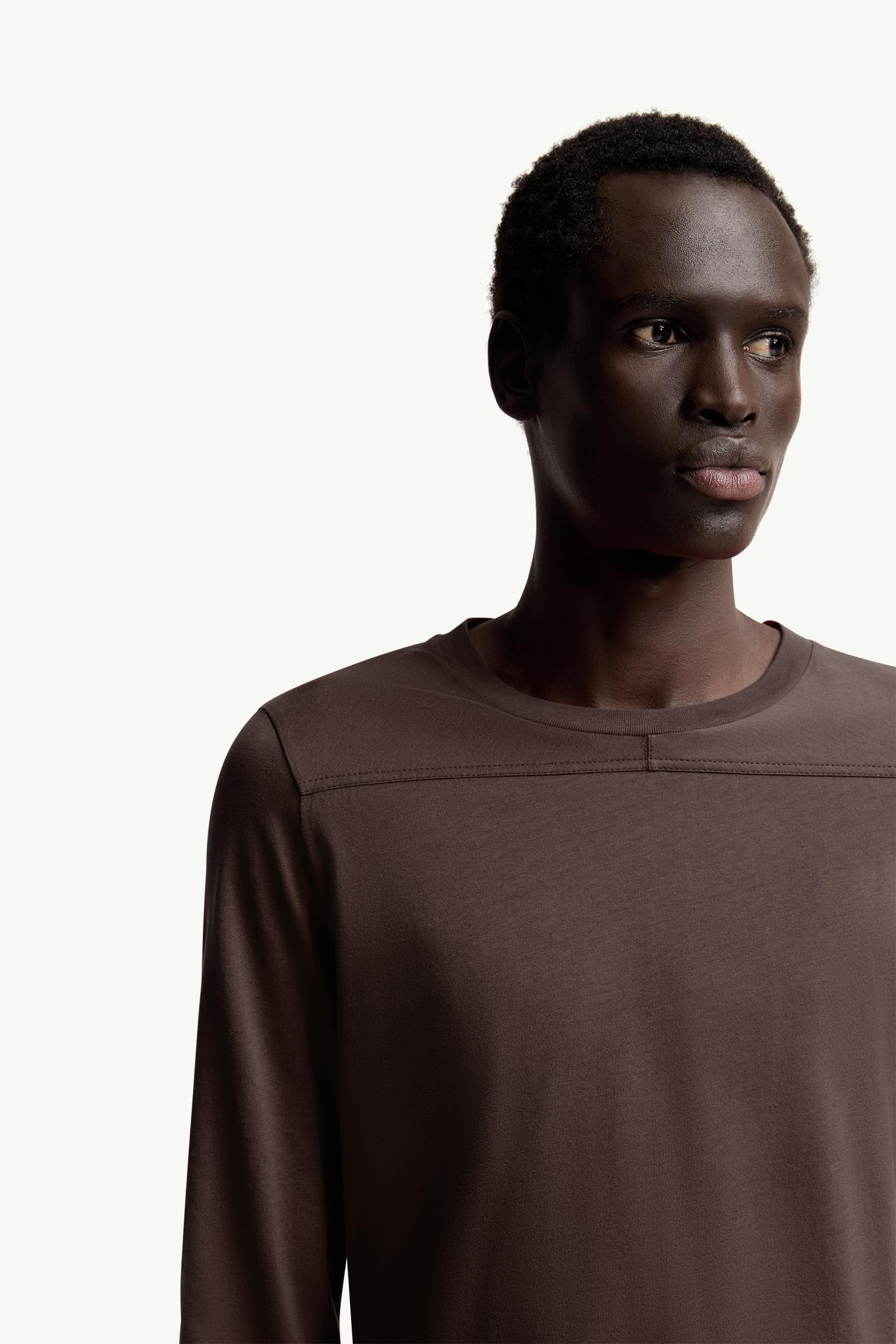 Brown Moncler + Rick Owens Girder Long Sleeve Cotton T-Shirt