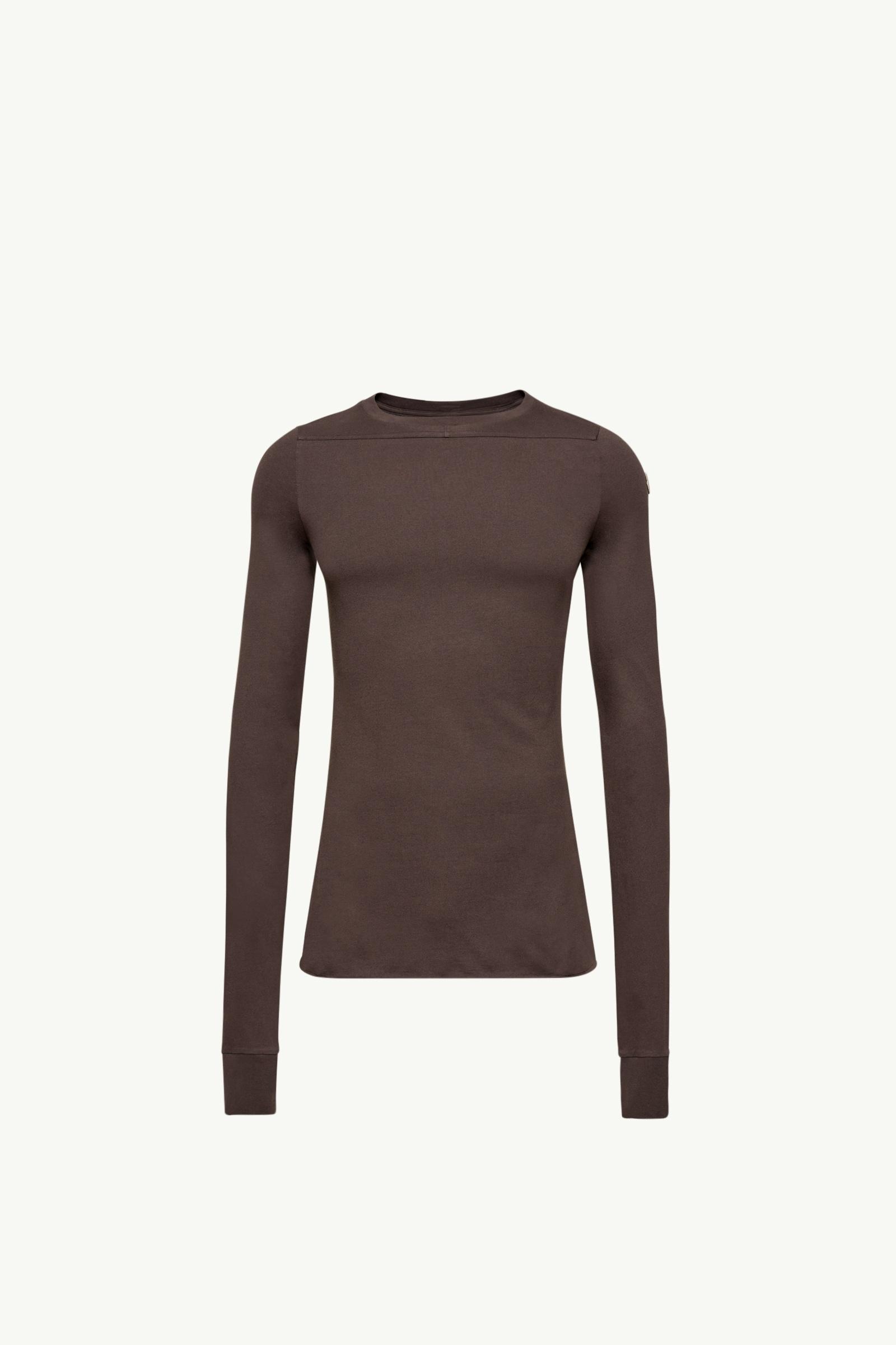 Brown Moncler + Rick Owens Girder Long Sleeve Cotton T-Shirt
