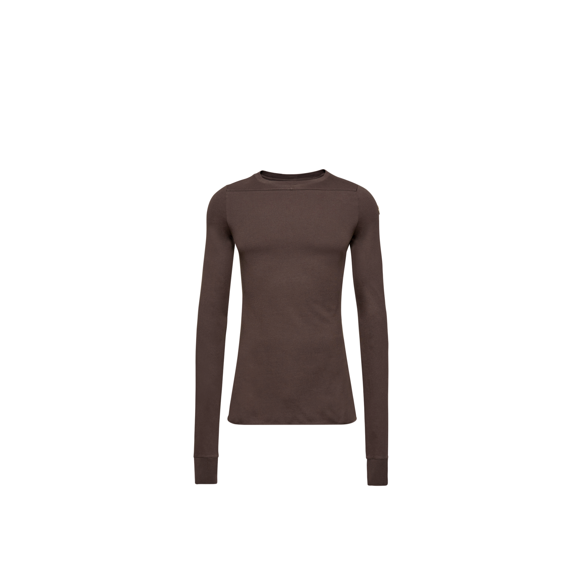 Moncler   Girder Long Sleeve Cotton T-Shirt  in Brown, Size: M