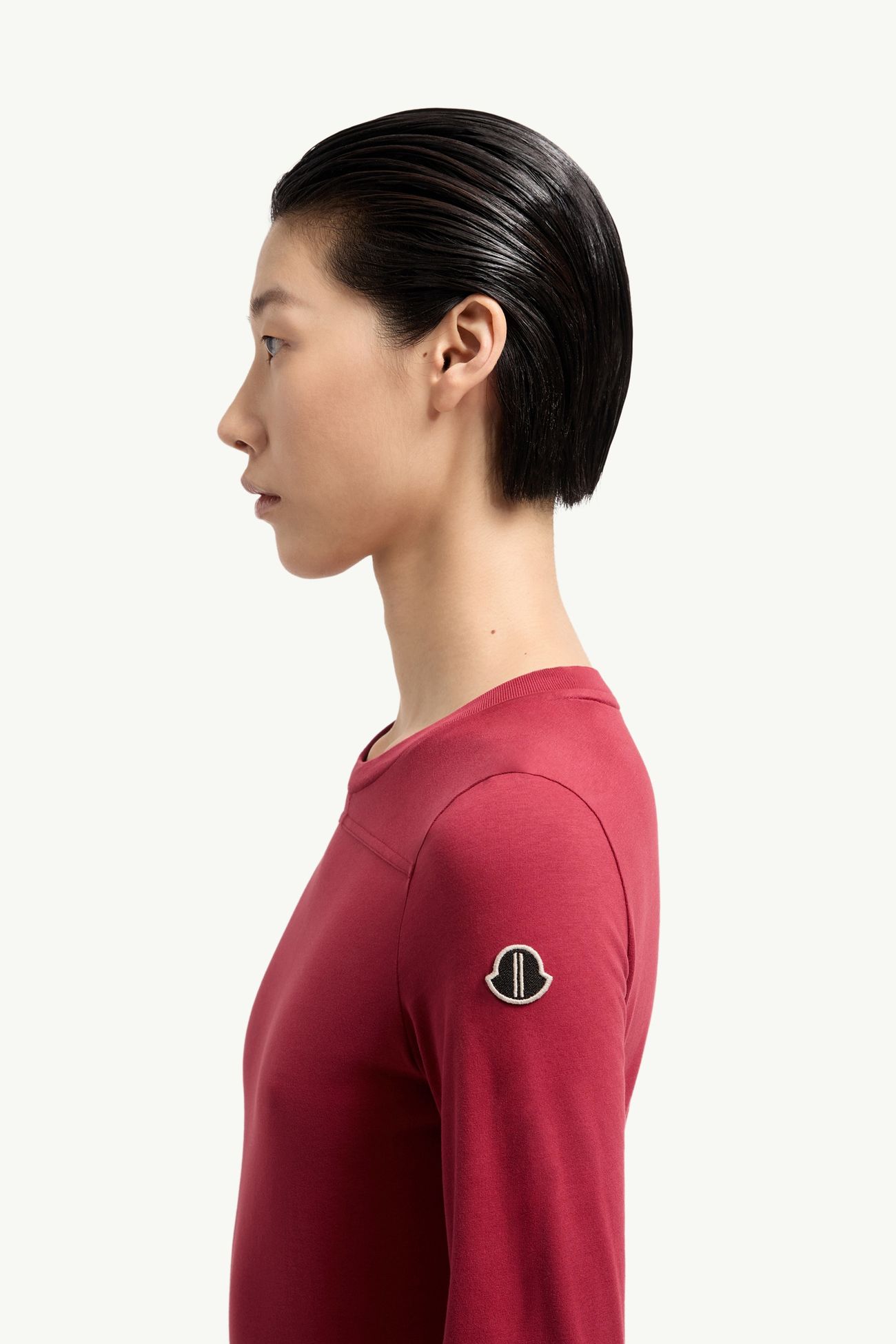 T-shirt en coton à manches longues Moncler + Rick Owens Girder Mixte Rouge Framboise Moncler 3