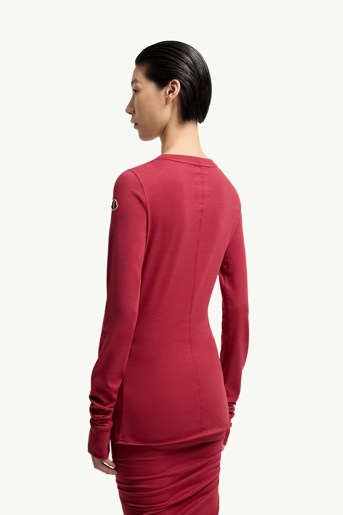 T-shirt en coton à manches longues Moncler + Rick Owens Girder Mixte Rouge Framboise Moncler 6