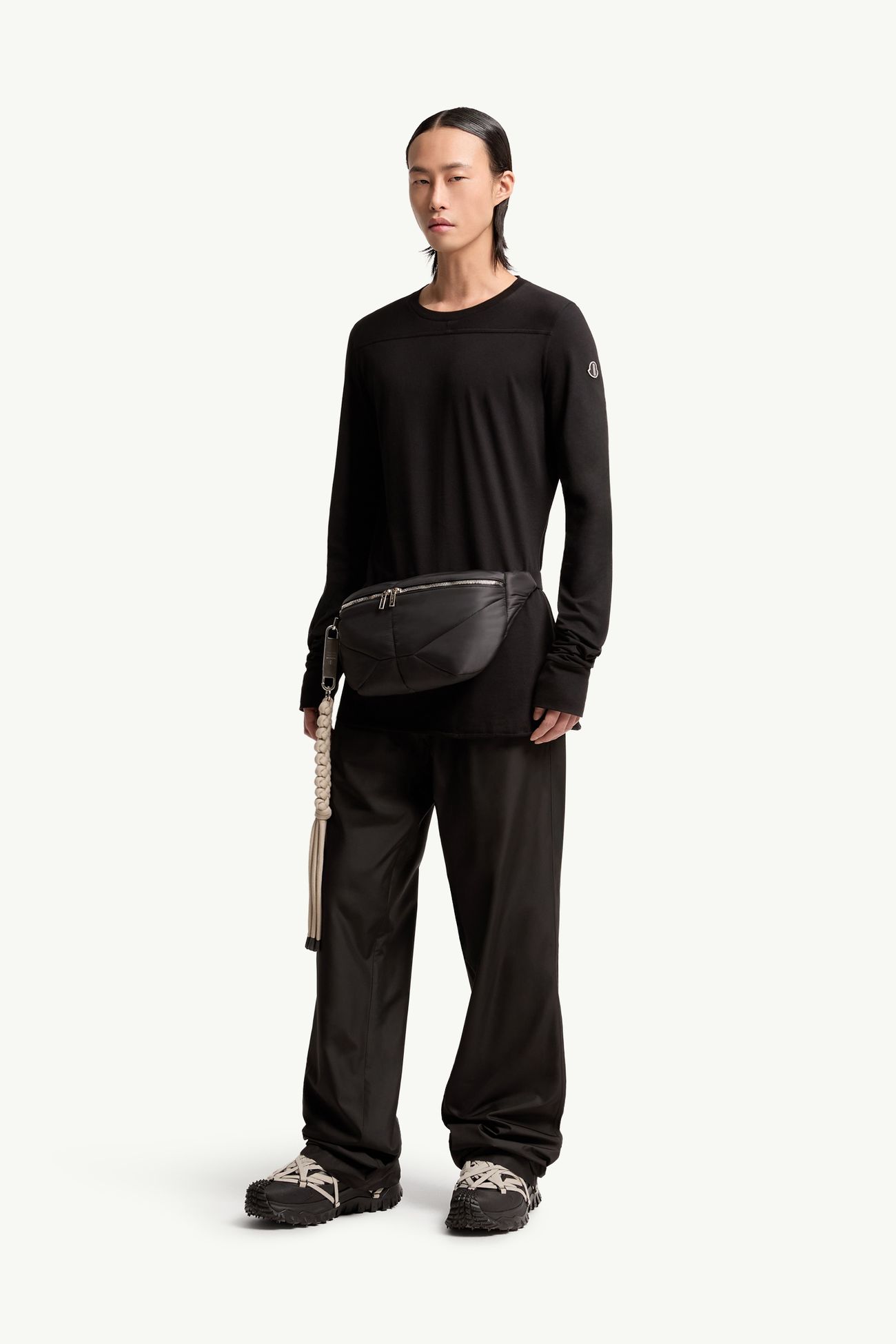 T-shirt en coton à manches longues Moncler + Rick Owens Girder Mixte Noir Moncler 1