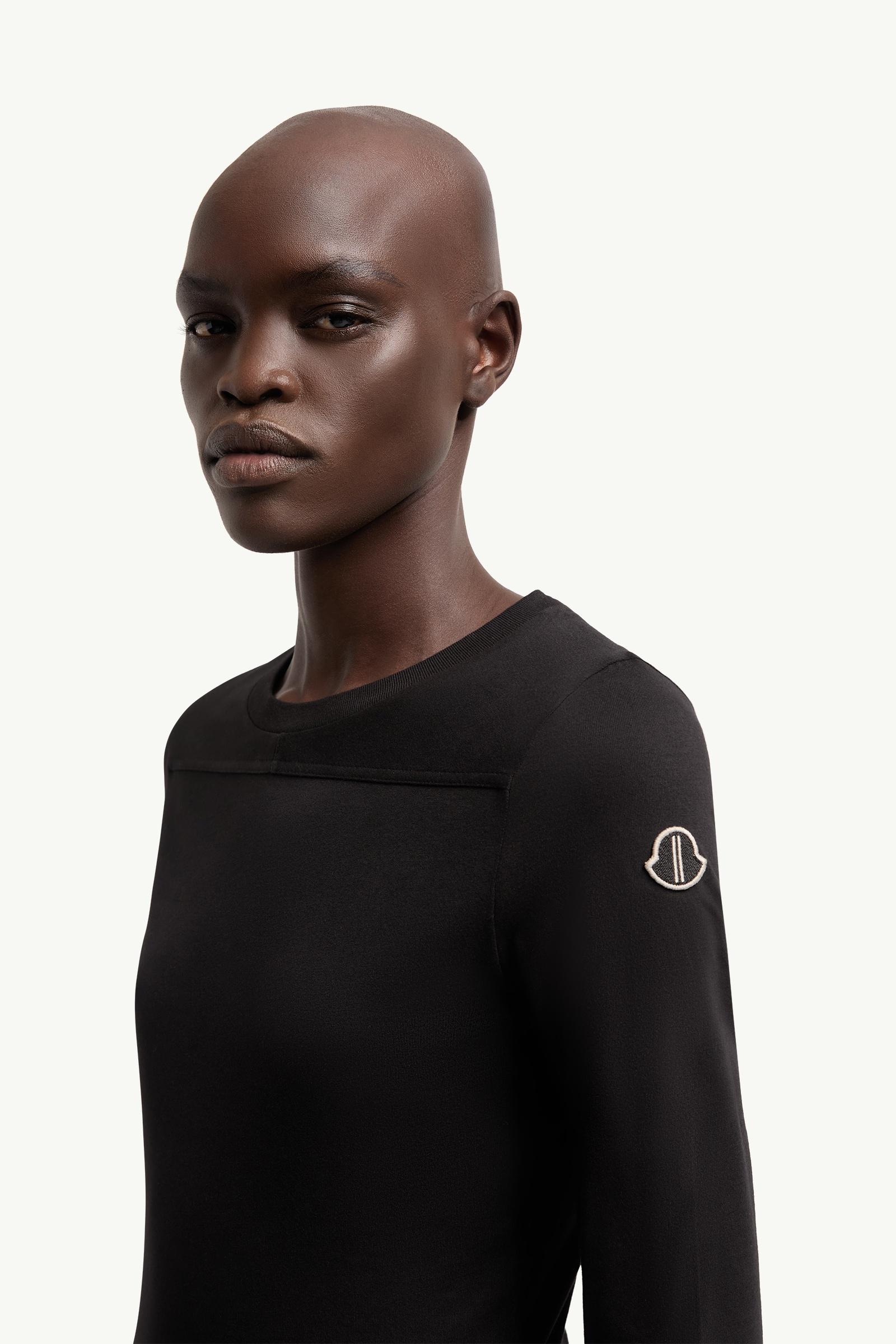 Black Moncler + Rick Owens Girder Long Sleeve Cotton T-Shirt