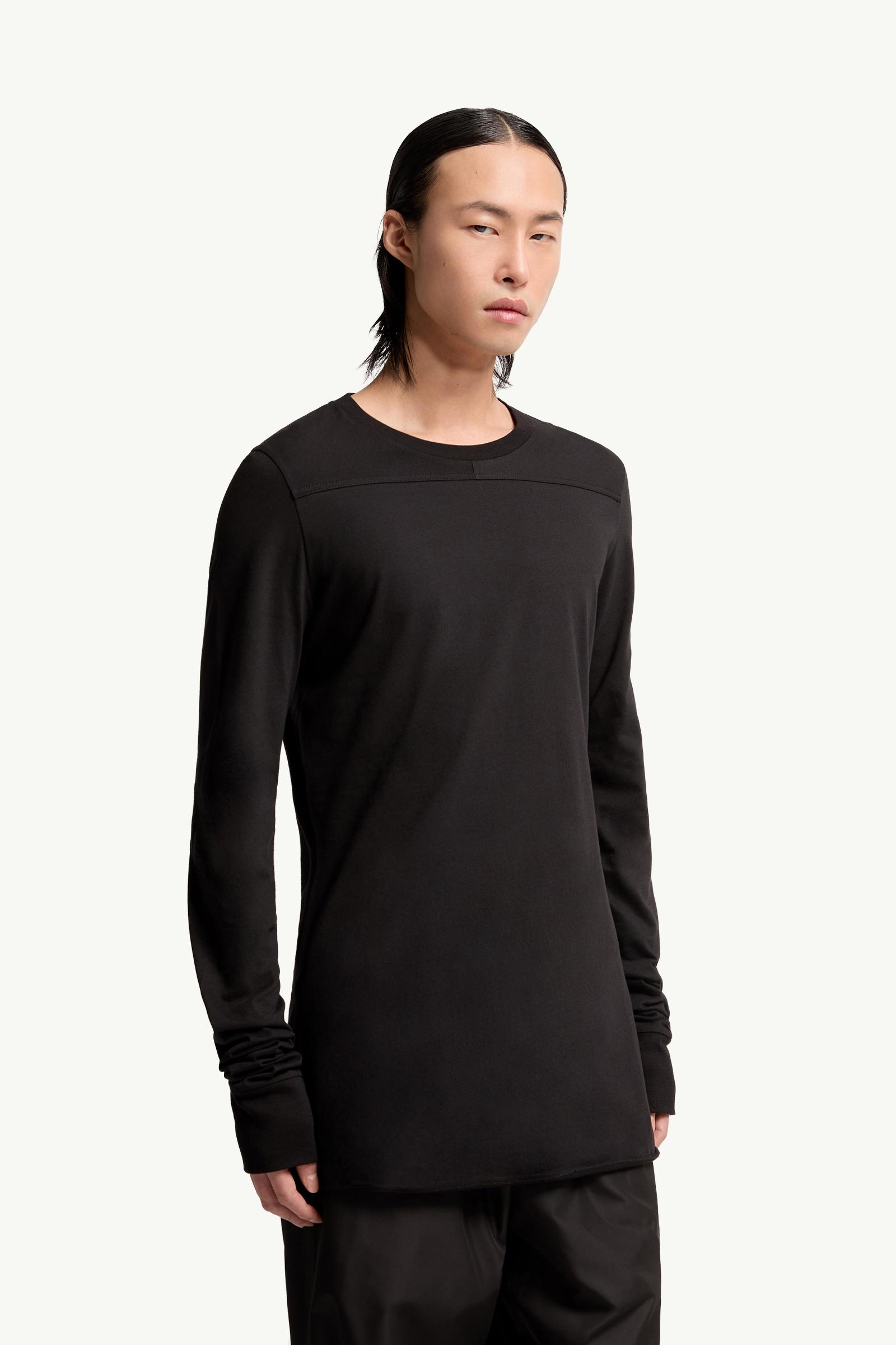 Black Moncler + Rick Owens Girder Long Sleeve Cotton T-Shirt